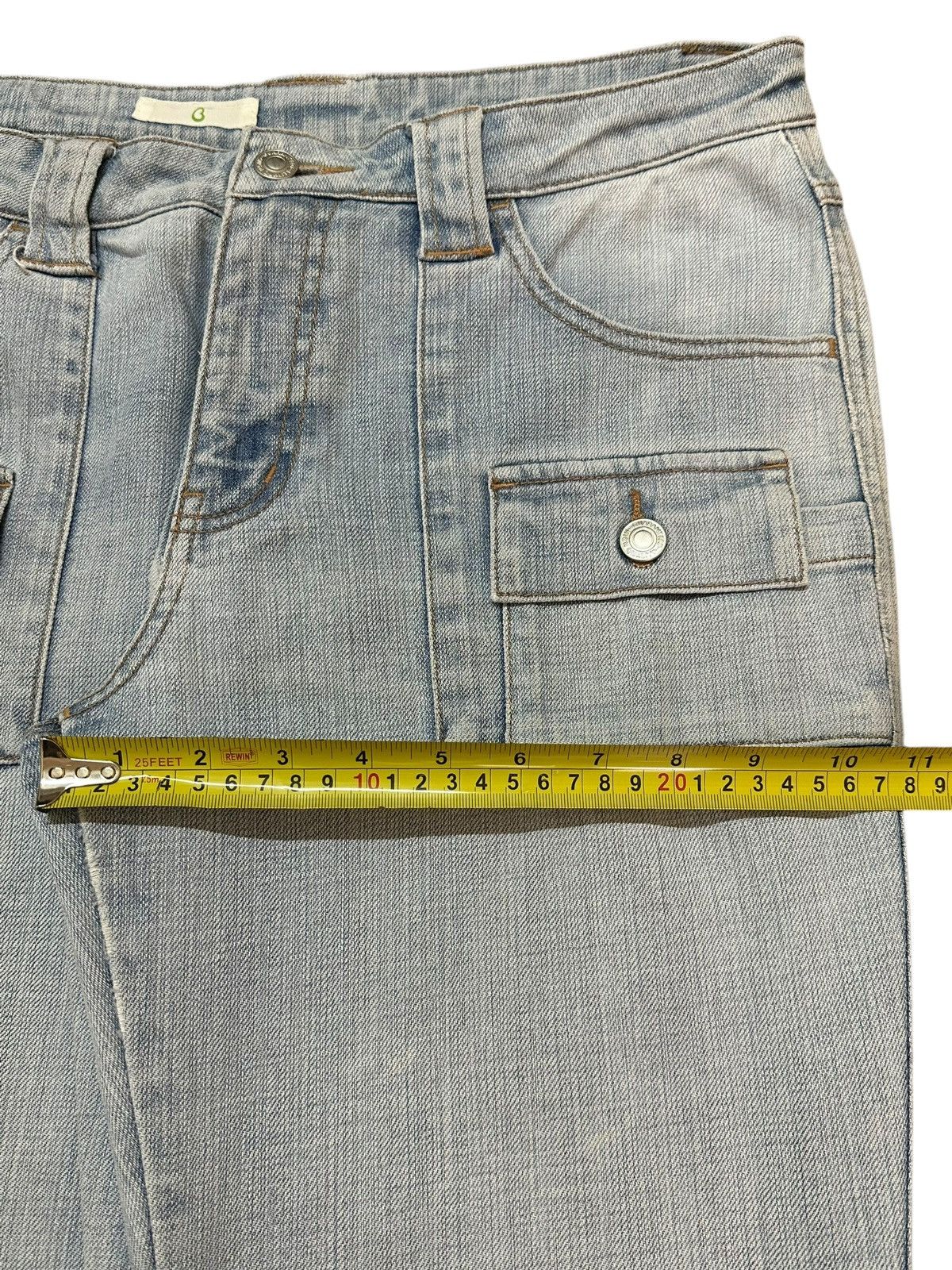 Vintage Japanese Brand Bush Pants Faded Wash Wide Leg Jeans