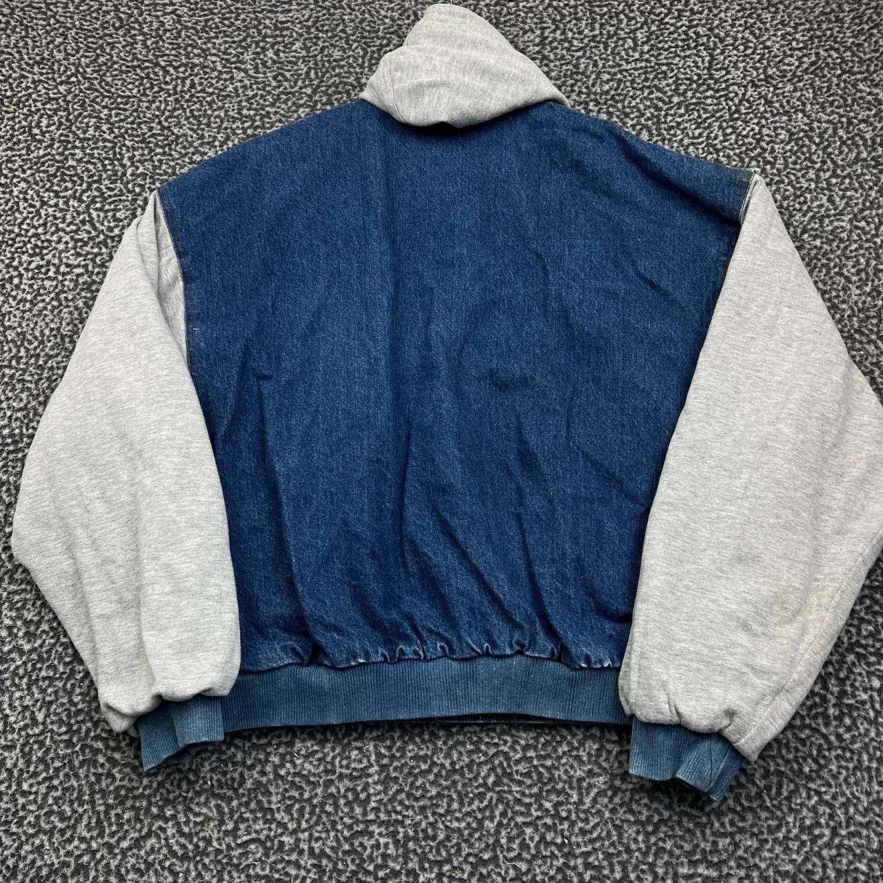 Other Basic Varsity Denim Jacket Women Snap Button Long Sleeve XL Size XL / US 12-14 / IT 48-50 - 2 Thumbnail