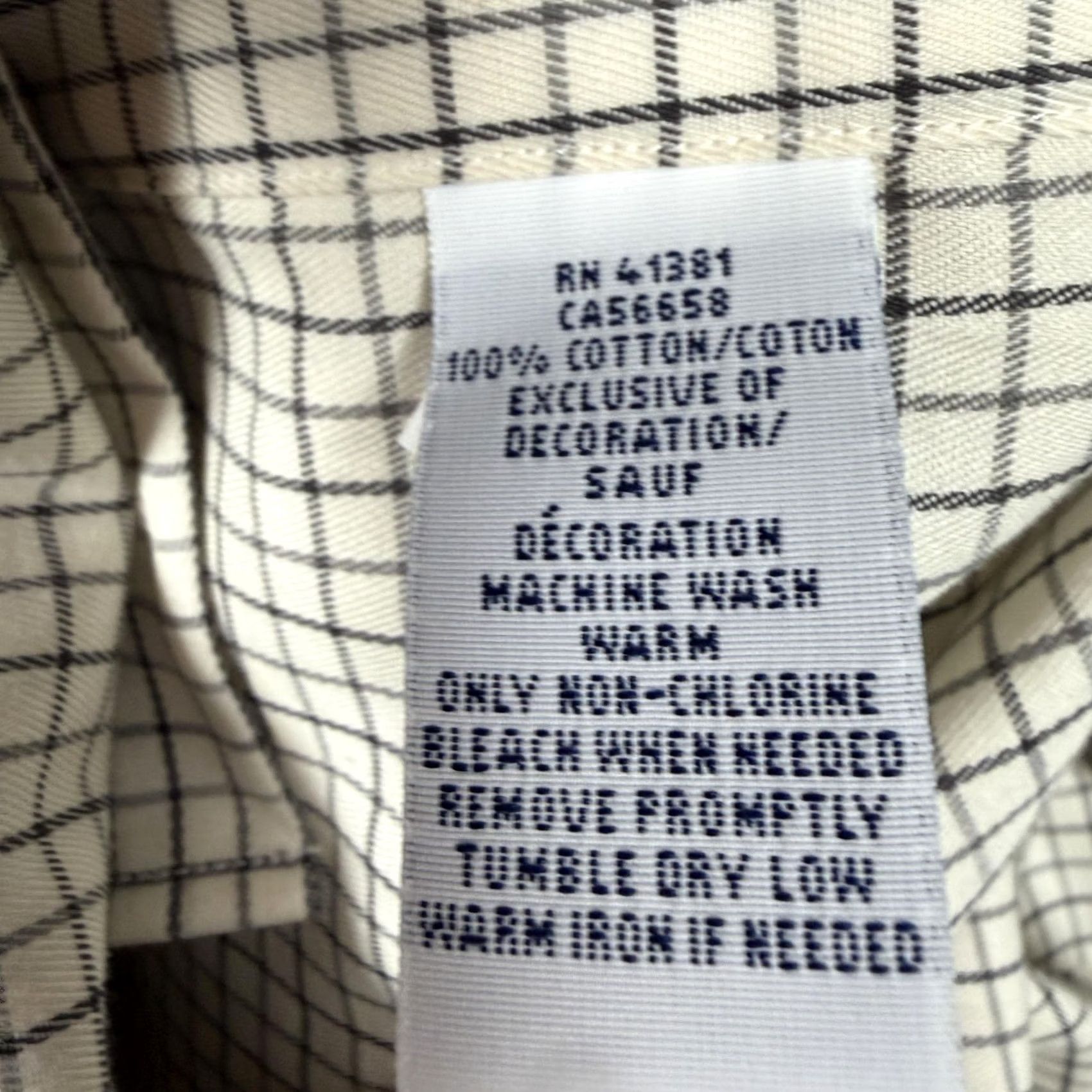 Polo Ralph Lauren Polo Ralph Lauren Button Up Shirt Mens XL Cream Check Slim Fit Office Casual Size US XL / EU 56 / 4 - 6 Thumbnail