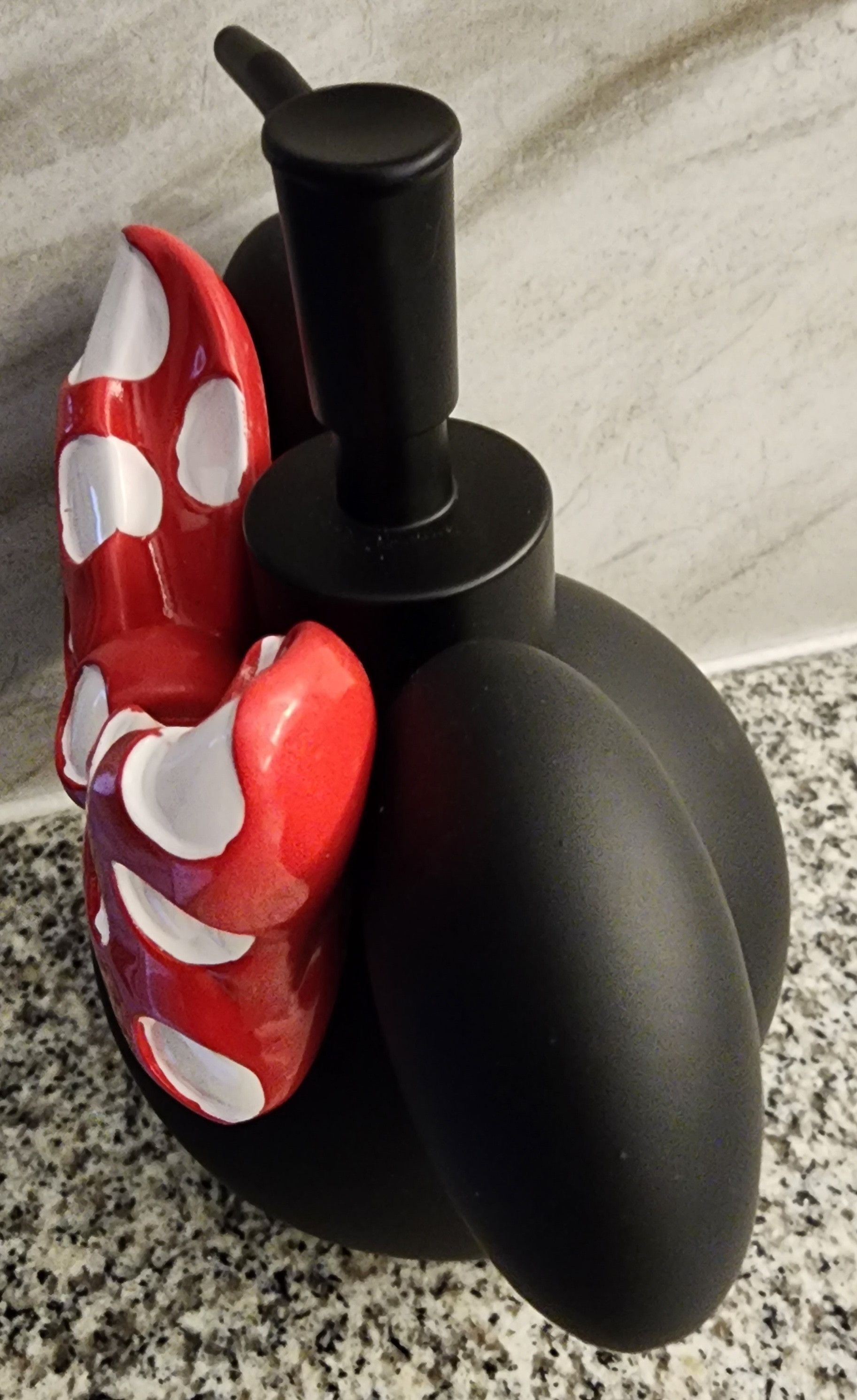 Disney Disney Minnie Mouse Black Dispenser 6in Red Polka Dot Bow Size ONE SIZE - 5 Thumbnail