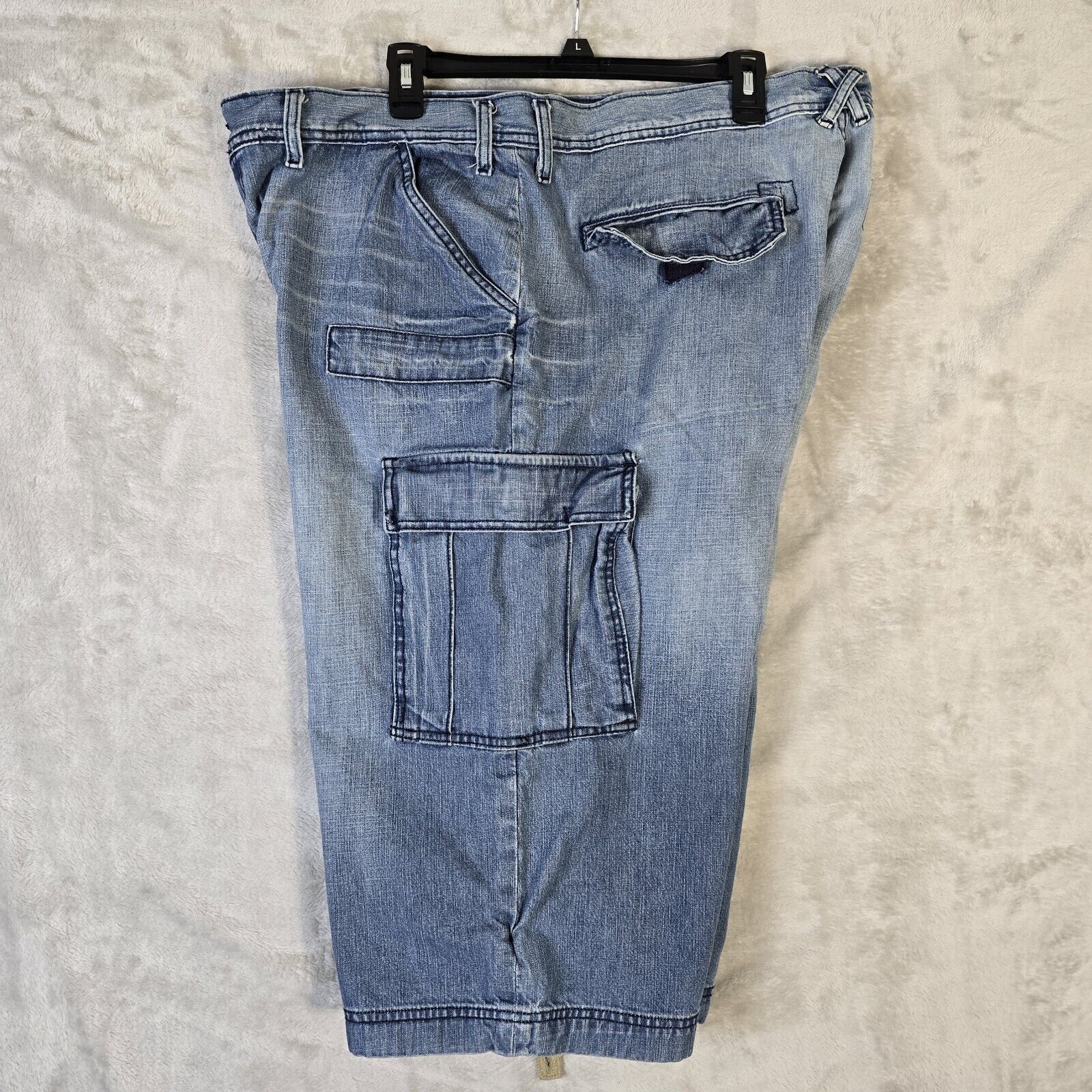Ecko Unltd. Vtg Ecko Unltd Denim Shorts Mens 40 Blue Baggy Cargo Y2K Size US 40 / EU 56 - 10 Thumbnail