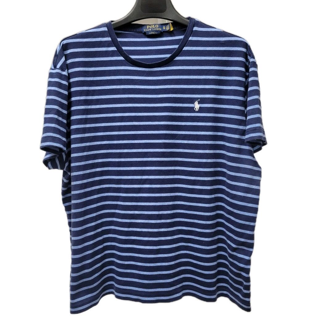 Polo Ralph Lauren Polo Ralph Lauren Blue Striped Crewneck Classic Fit Size US XL / EU 56 / 4 - 6 Thumbnail