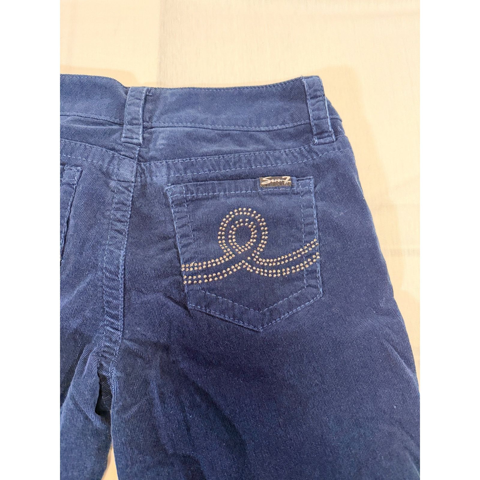 Seven 7 Seven7 Women’s Blue Corduroy Skinny Jeans Size 10 Stretch Size 32" / US 10 / IT 46 - 6 Thumbnail