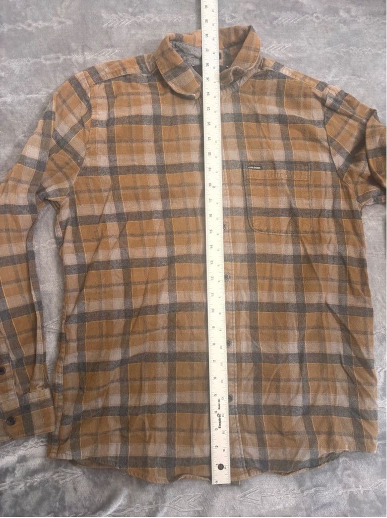 Volcom Men's Volcom Flannel Shirt Size M Brown Gray Plaid Size US M / EU 48-50 / 2 - 4 Thumbnail