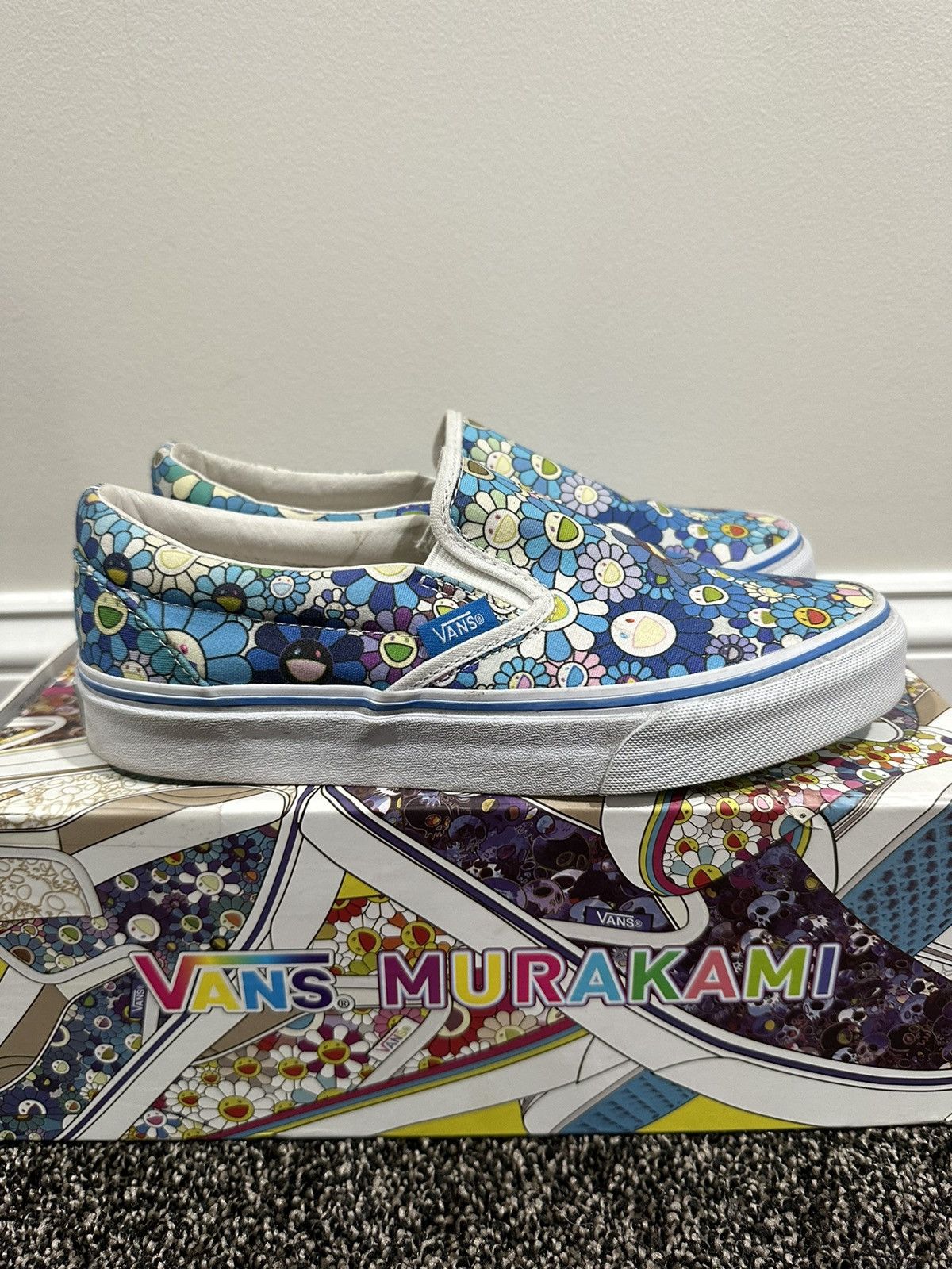 Takashi Murakami × Vans Takashi Murakami x Vans Flower Motif LX Low Slip On Sneaker Size US 6 / EU 39 - 3 Thumbnail