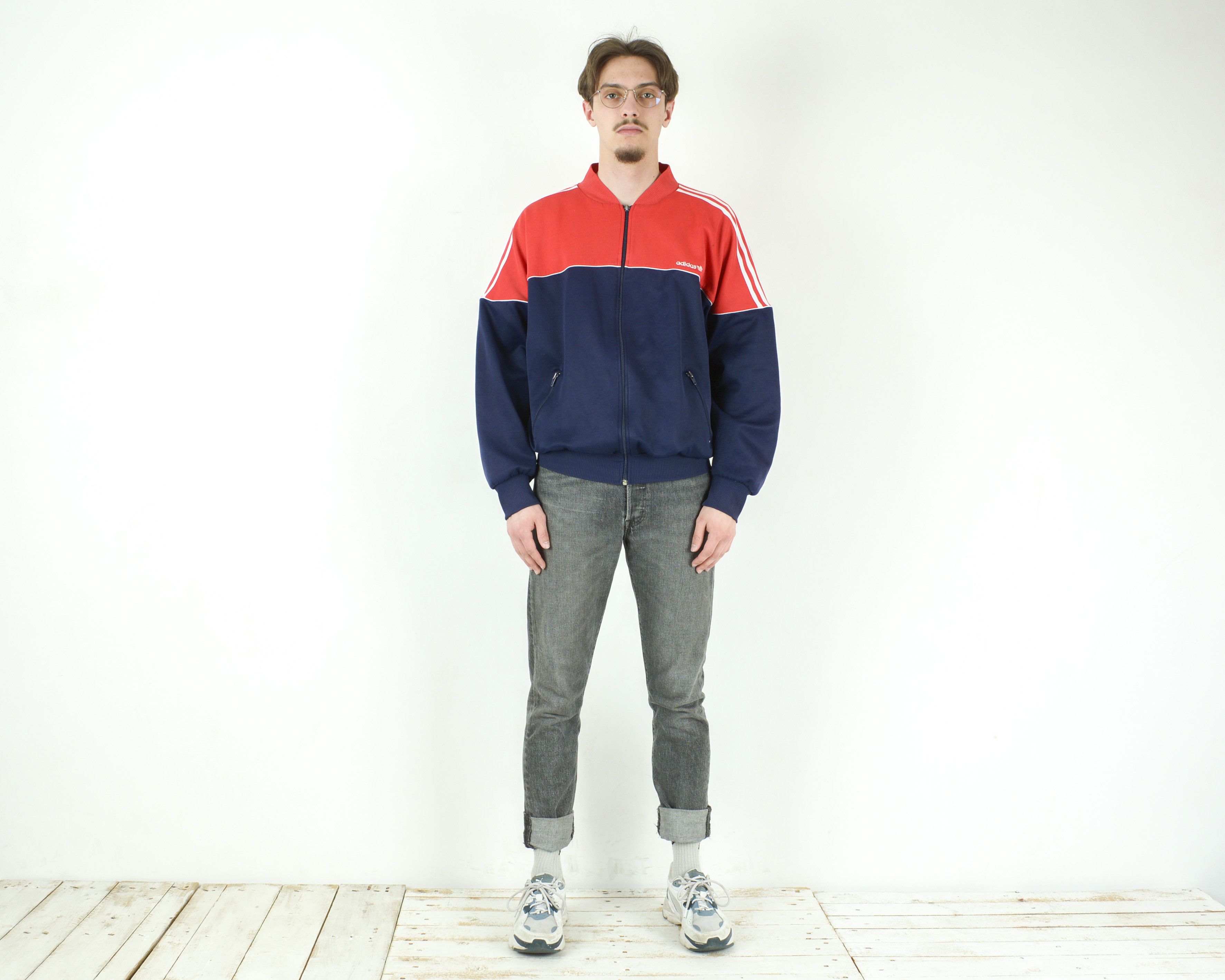 Adidas 80's Jacket Tracksuit Top Sweatshirt Running Sports Jumper Size US M / EU 48-50 / 2 - 3 Thumbnail
