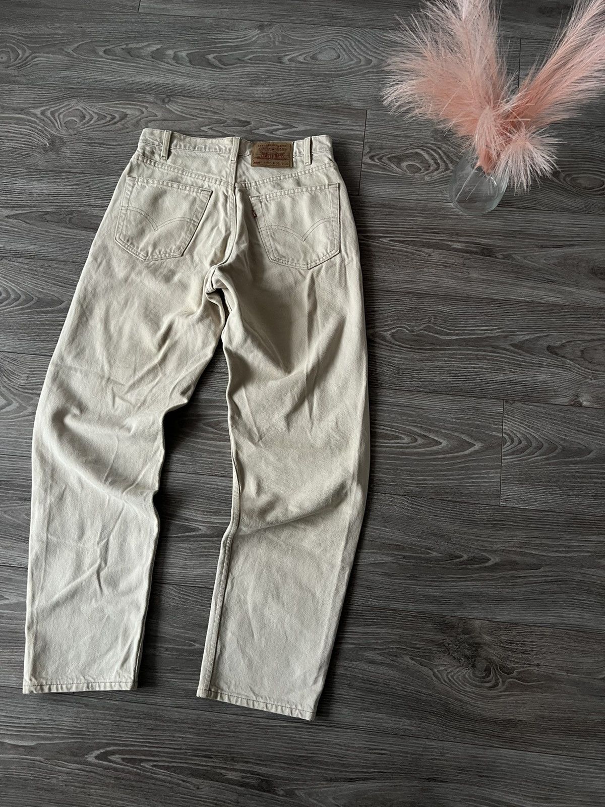 Levi's × Vintage ‼️Levis Vintage White Denim Made In USA 550 Relaxed Fit Jeans Size US 32 / EU 48 - 3 Thumbnail