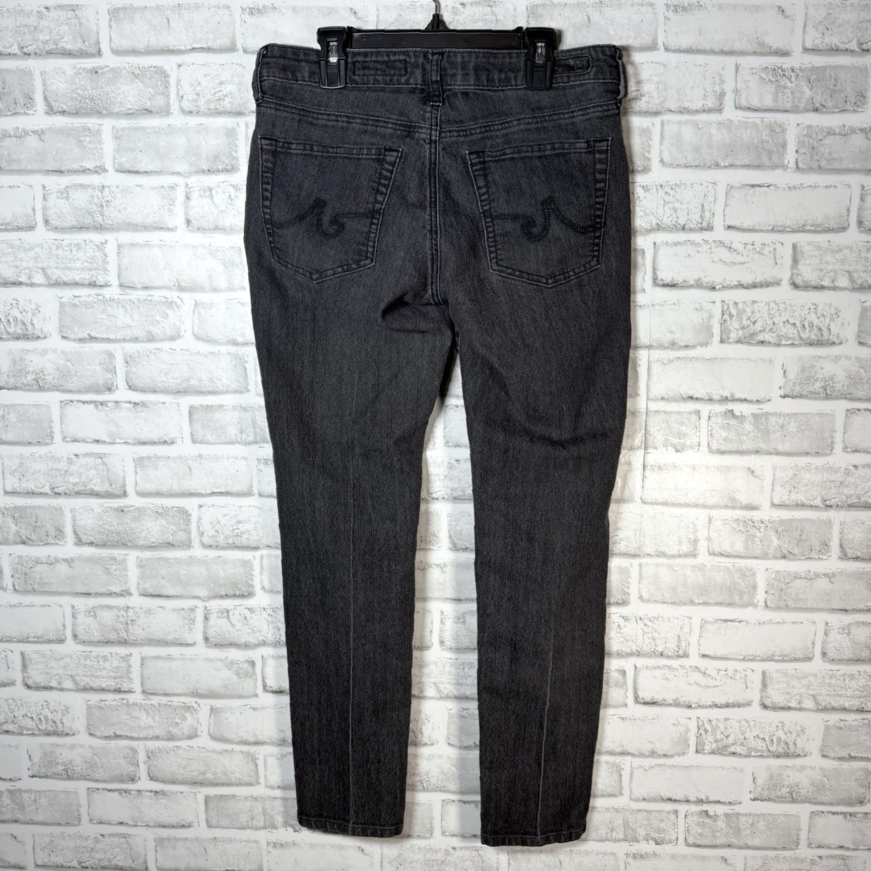 Vintage AG Adriano Goldschmied The Jegging Super Skinny Fit Jeans Womens Size 29x28 Gray Skinny Womens Jeans Size 29" - 5 Thumbnail
