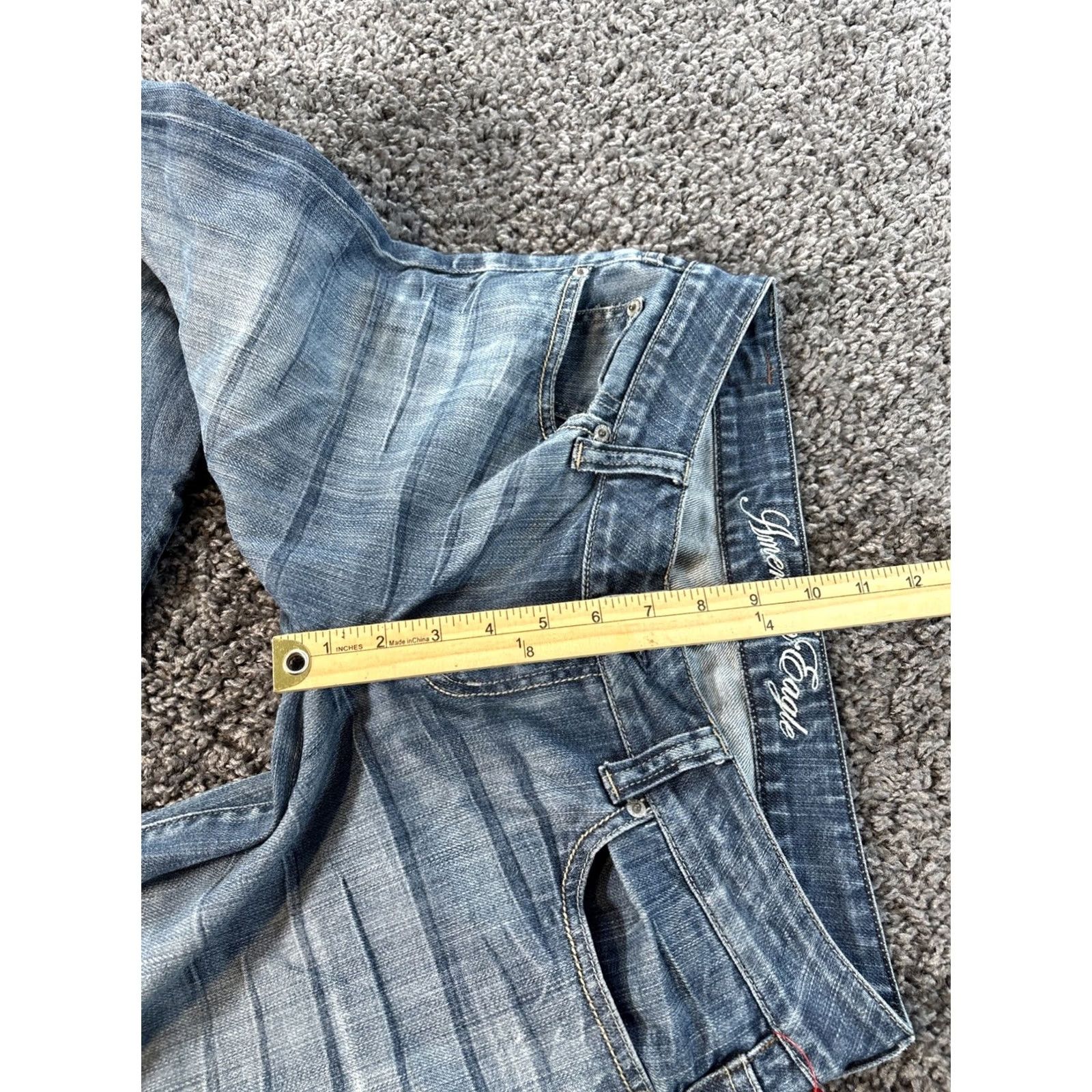 American Eagle Outfitters VINTAGE American Eagle Jeans Womens 30x31 Relaxed Bootcut Medium Wash Whiskered Size 30" / US 8 / IT 44 - 5 Thumbnail