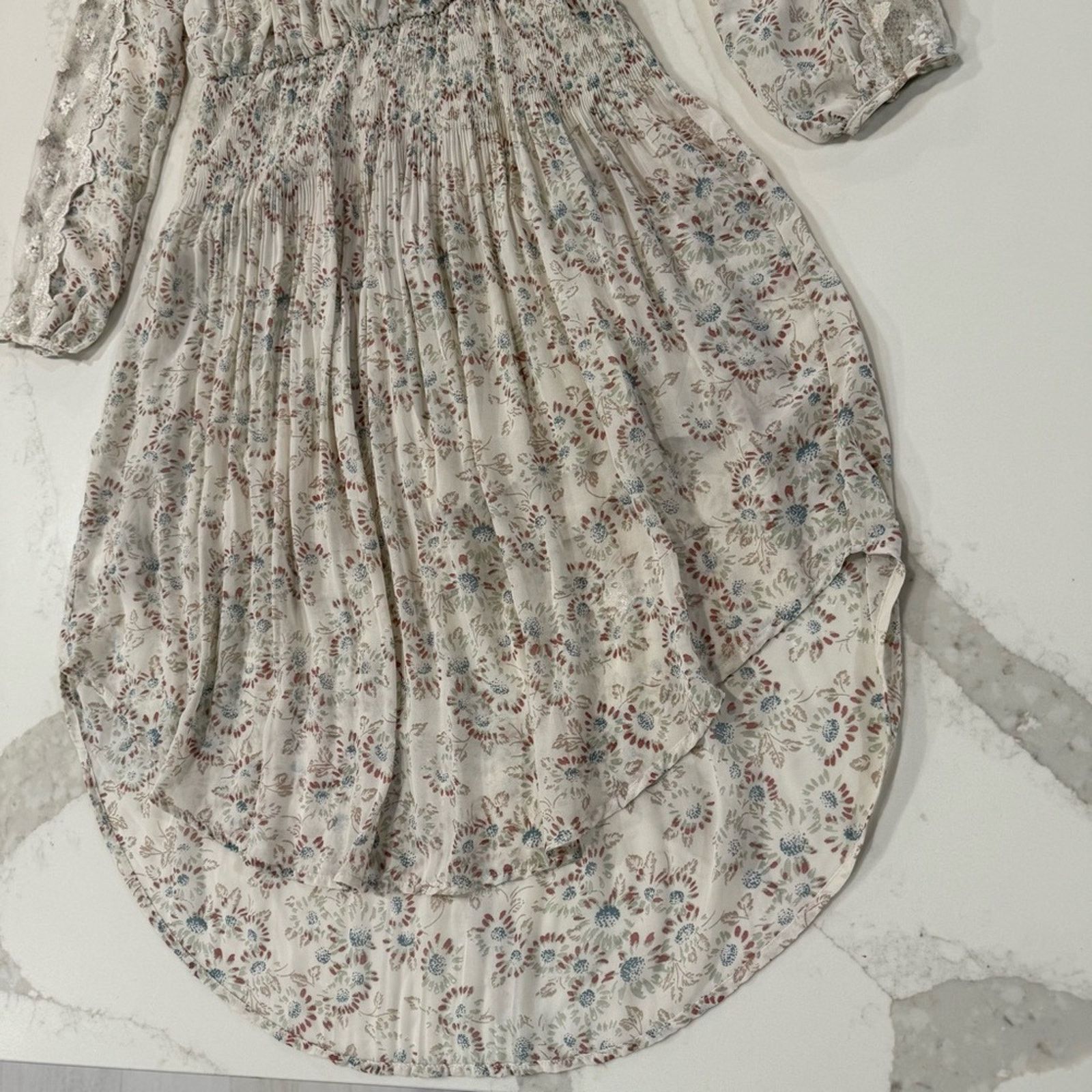Free People Free People Floral Charolette Chiffon MidiDress Womens Small Size S / US 4 / IT 40 - 6 Thumbnail
