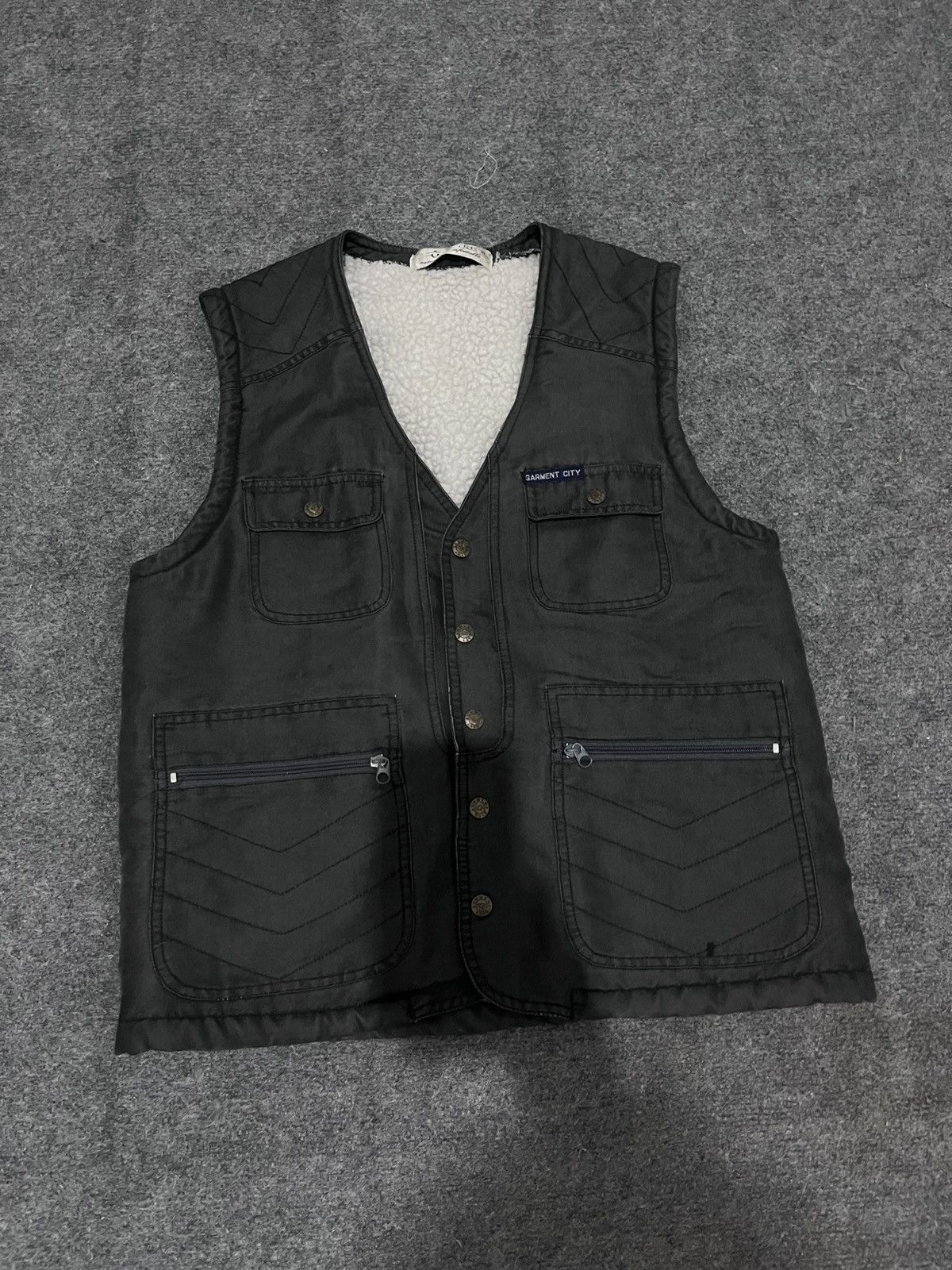 Engineered Garments VTG 90’s GARMEN CITY Vest Sherling Jacket Size US L / EU 52-54 / 3 - 15 Thumbnail