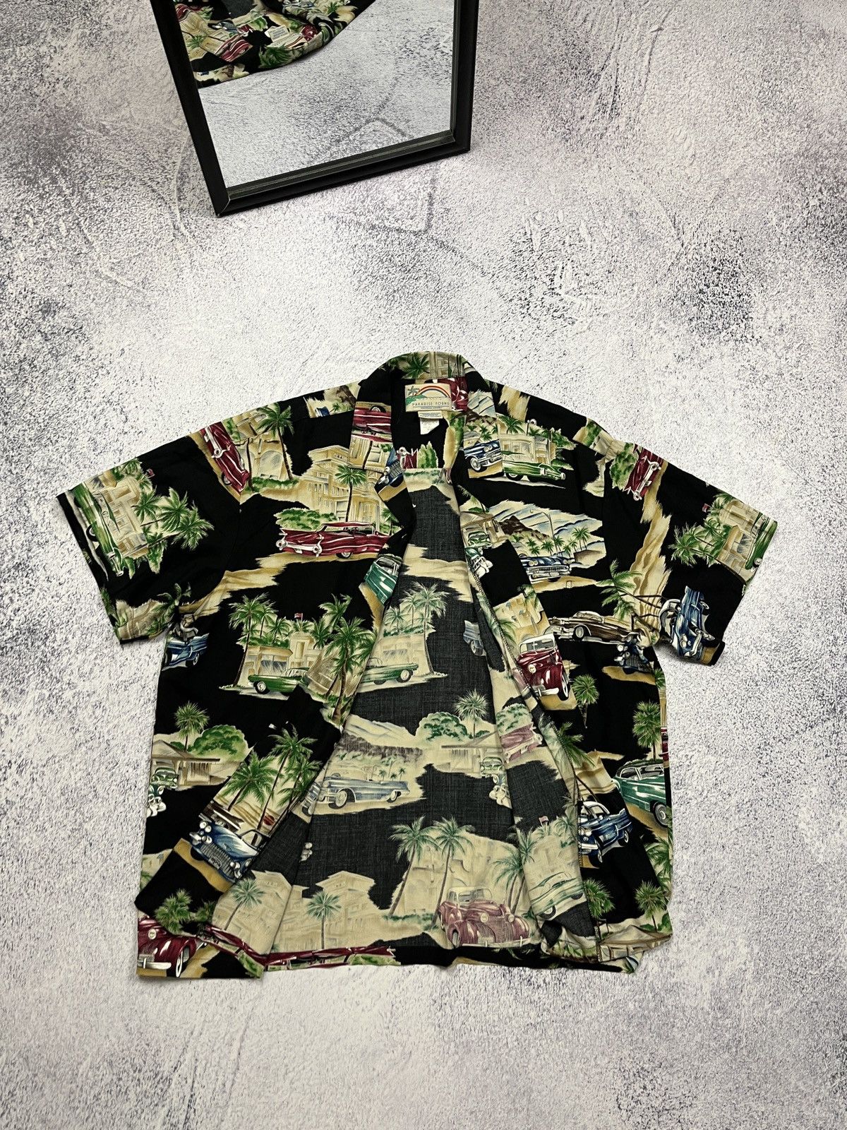 Paradise Found × Vintage Vintage Found Paradise Rayon General Motors Hawaiian Shirt Size US XL / EU 56 / 4 - 12 Thumbnail