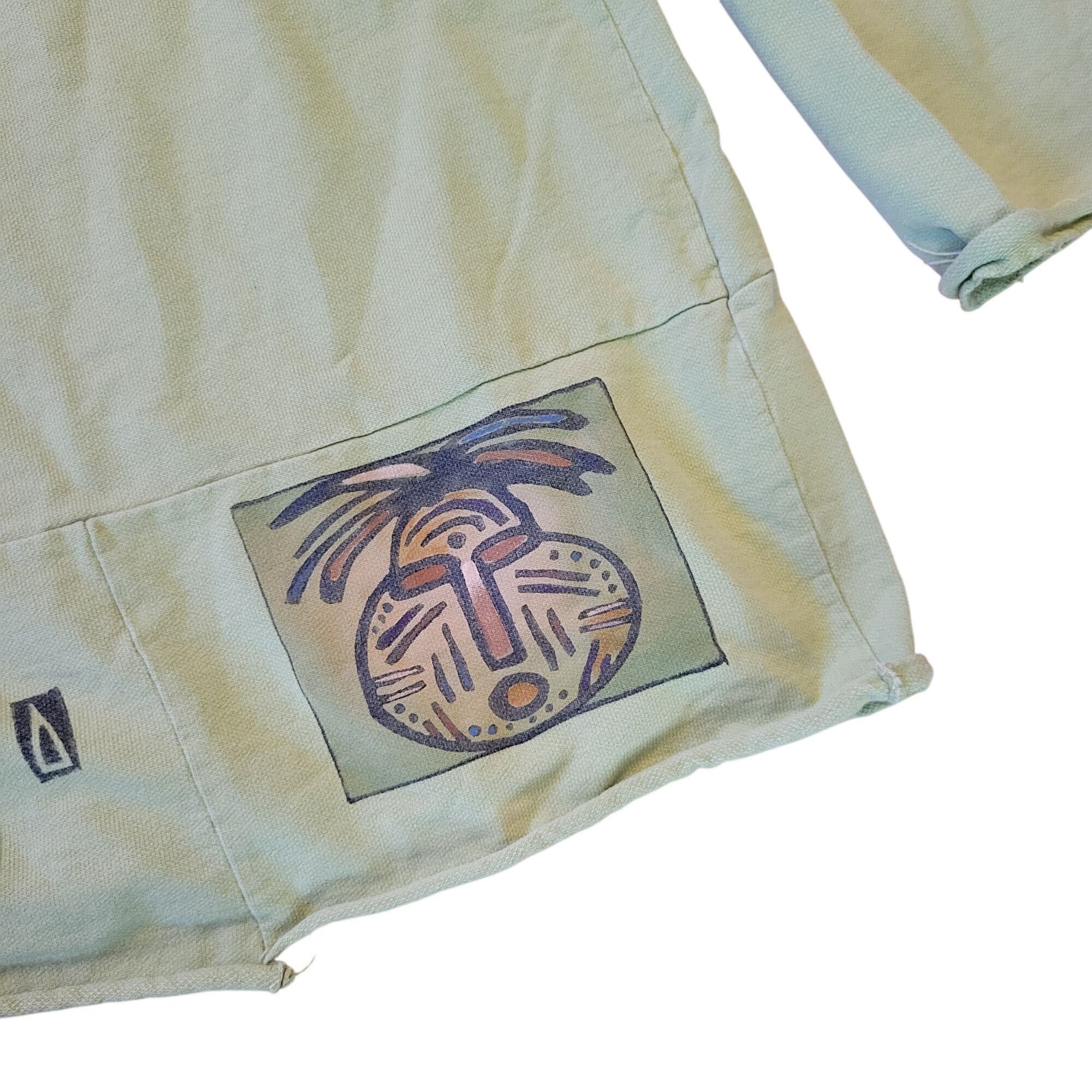 Other Cow Lizard Green Cotton Tunic Top Abstract Print Asymmetrica Size M / US 6-8 / IT 42-44 - 8 Thumbnail