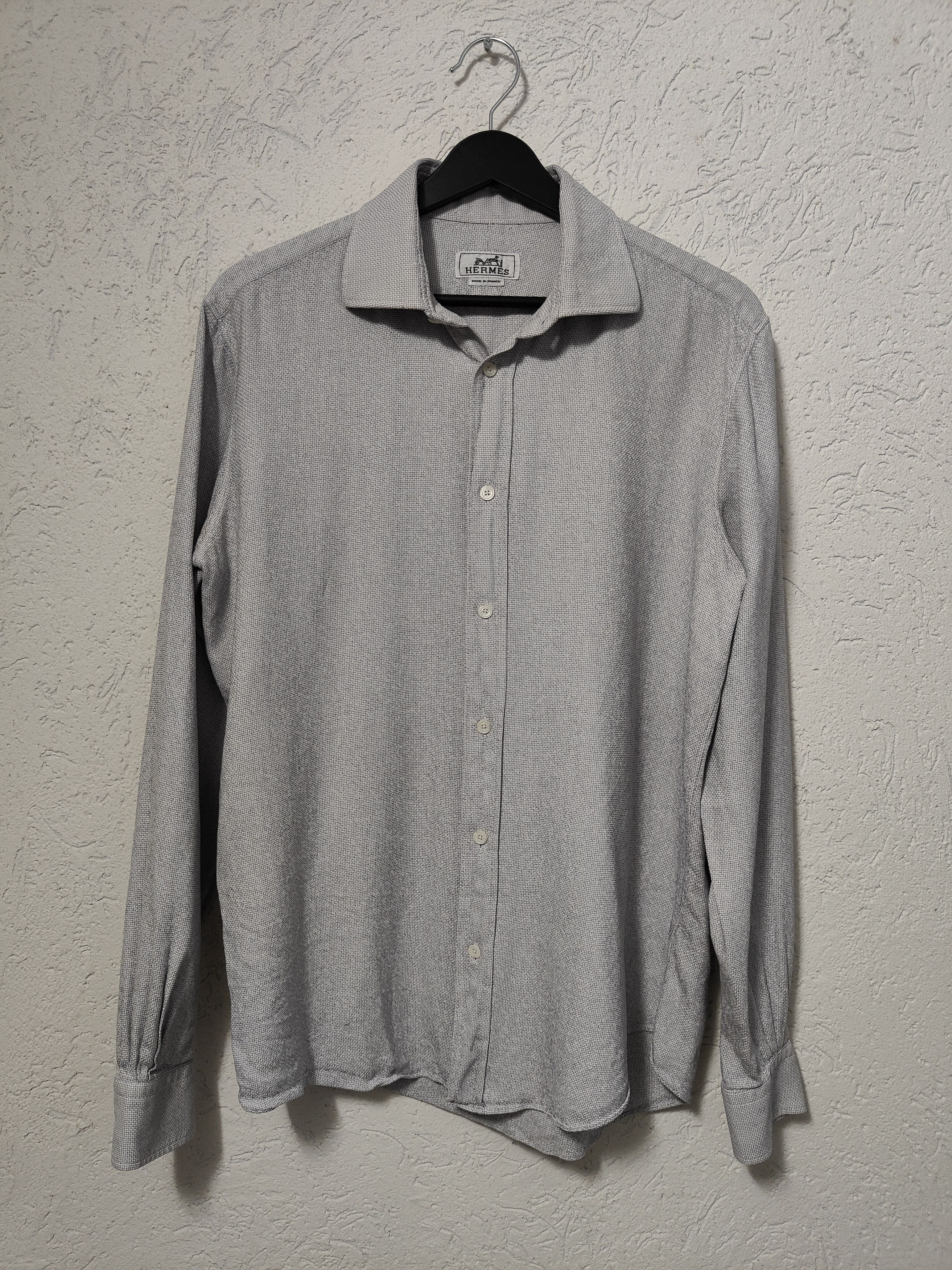 Hermes Hermes Heavyweight Cotton Shirt Size US M / EU 48-50 / 2 - 1 Thumbnail