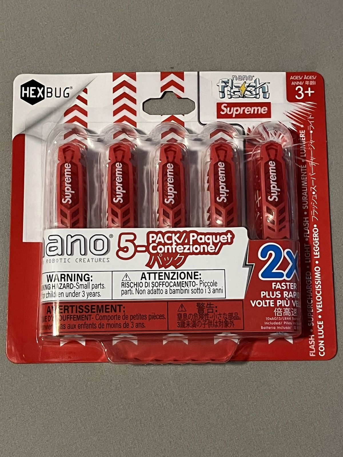 Pre-owned Supreme X Vintage Supreme Nano Flash Hexbug Red 5 Pack New Ds