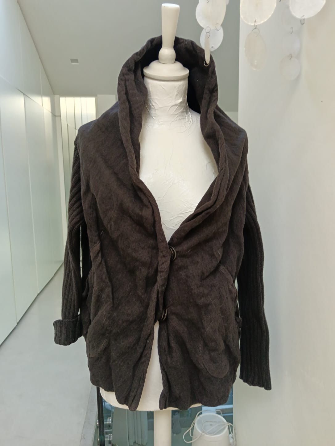 image of Nicolas Mark Hand Crafted Sweater in Dark Grey, Women's (Size Medium)
