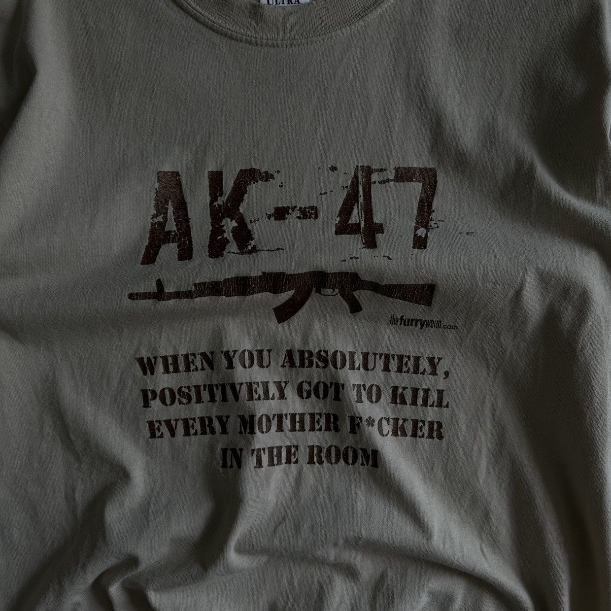 Japanese Brand × Vintage Vintage Japanese Style AK-47 T-shirts Big Logo Joke Humor Size US M / EU 48-50 / 2 - 8 Thumbnail