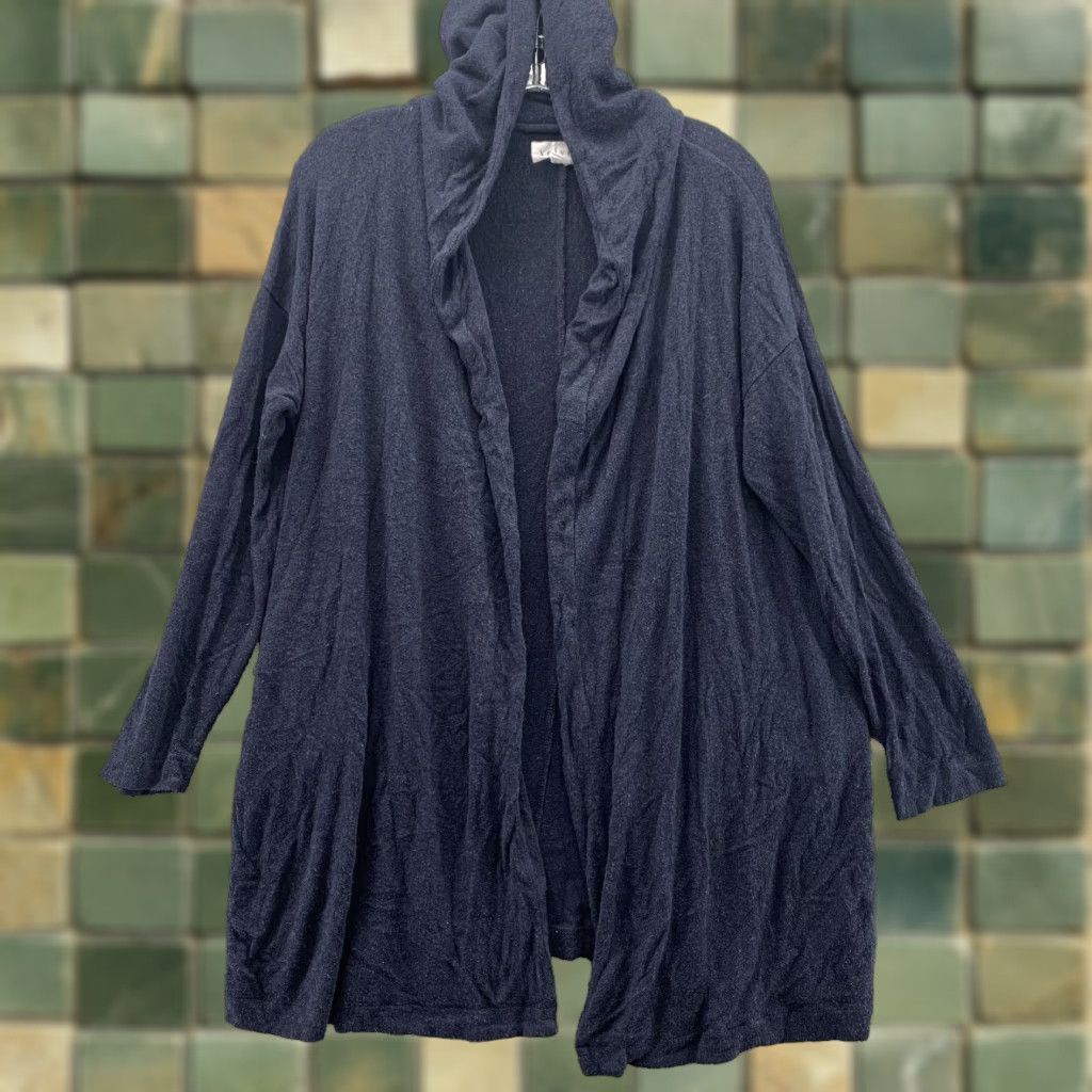 Velvet Velvet by Graham & Spencer Cardigan Women XS Hood Wrap Boho Academia Blue Size XS / US 0-2 / IT 36-38 - 1 Thumbnail