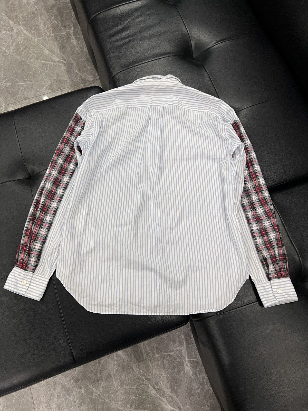 Comme des Garcons Homme Deux Comme des Garçons Homme Deux Patchwork Check Sleeve Shirt Size US S / EU 44-46 / 1 - 2 Thumbnail