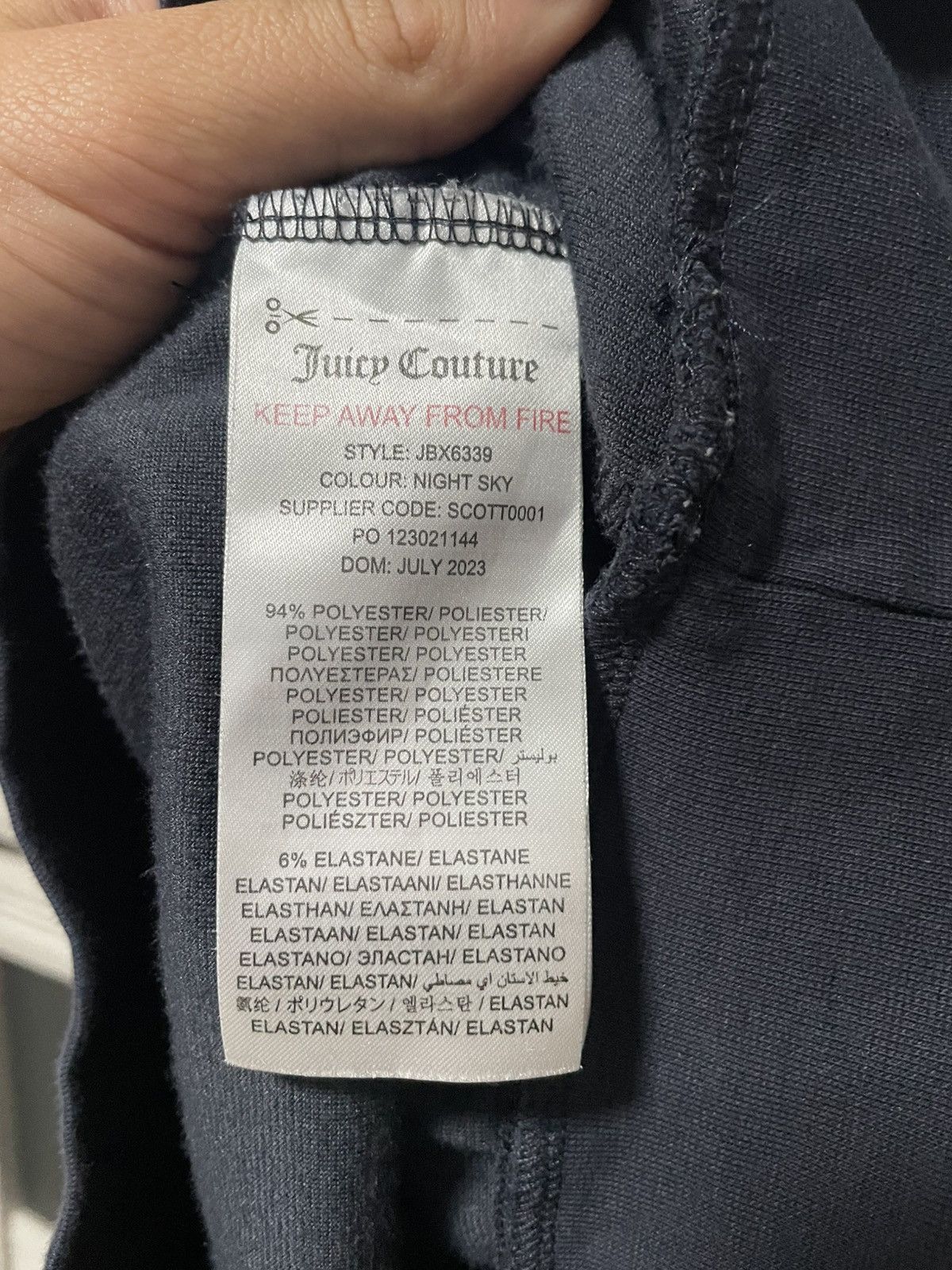 Designer × Juicy Couture Jeans Juicy Couture Hoodie Velours Baby Night Sky Big Logo Velvet Size S / US 4 / IT 40 - 11 Thumbnail