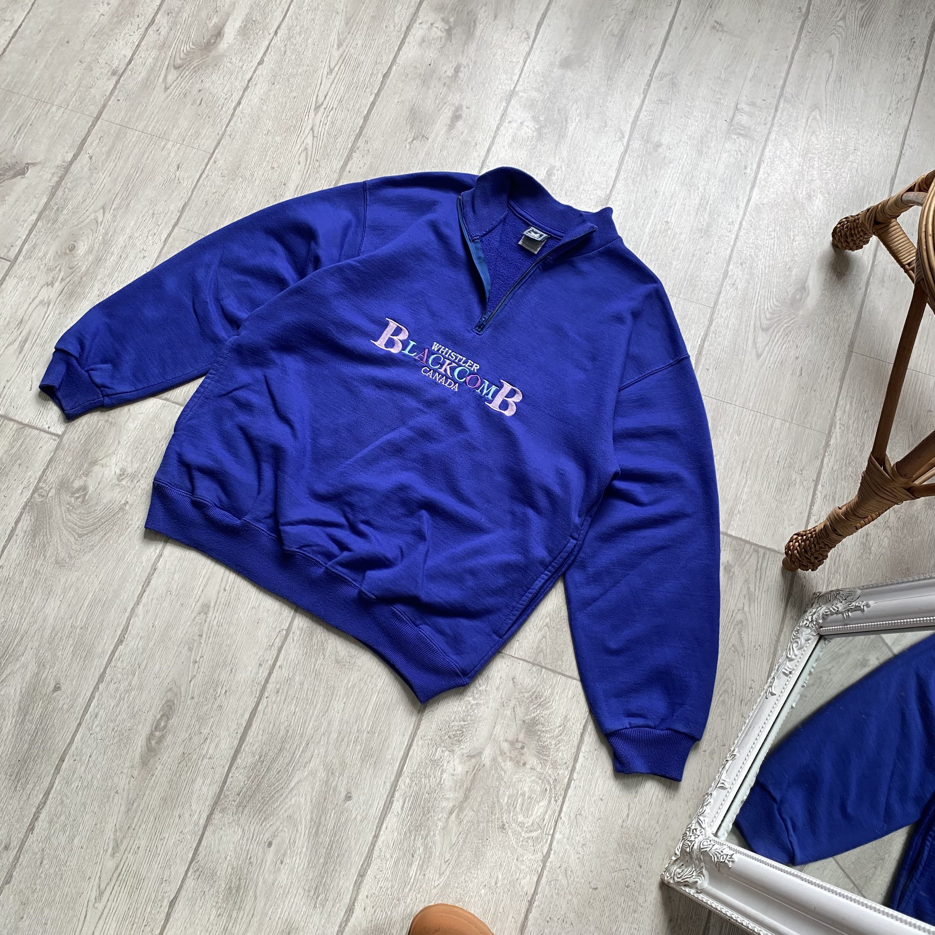 Hanes ⛷️ Vintage 80s Canada Whistler Skiing Zip Sweatshirt Size US M / EU 48-50 / 2 - 9 Thumbnail