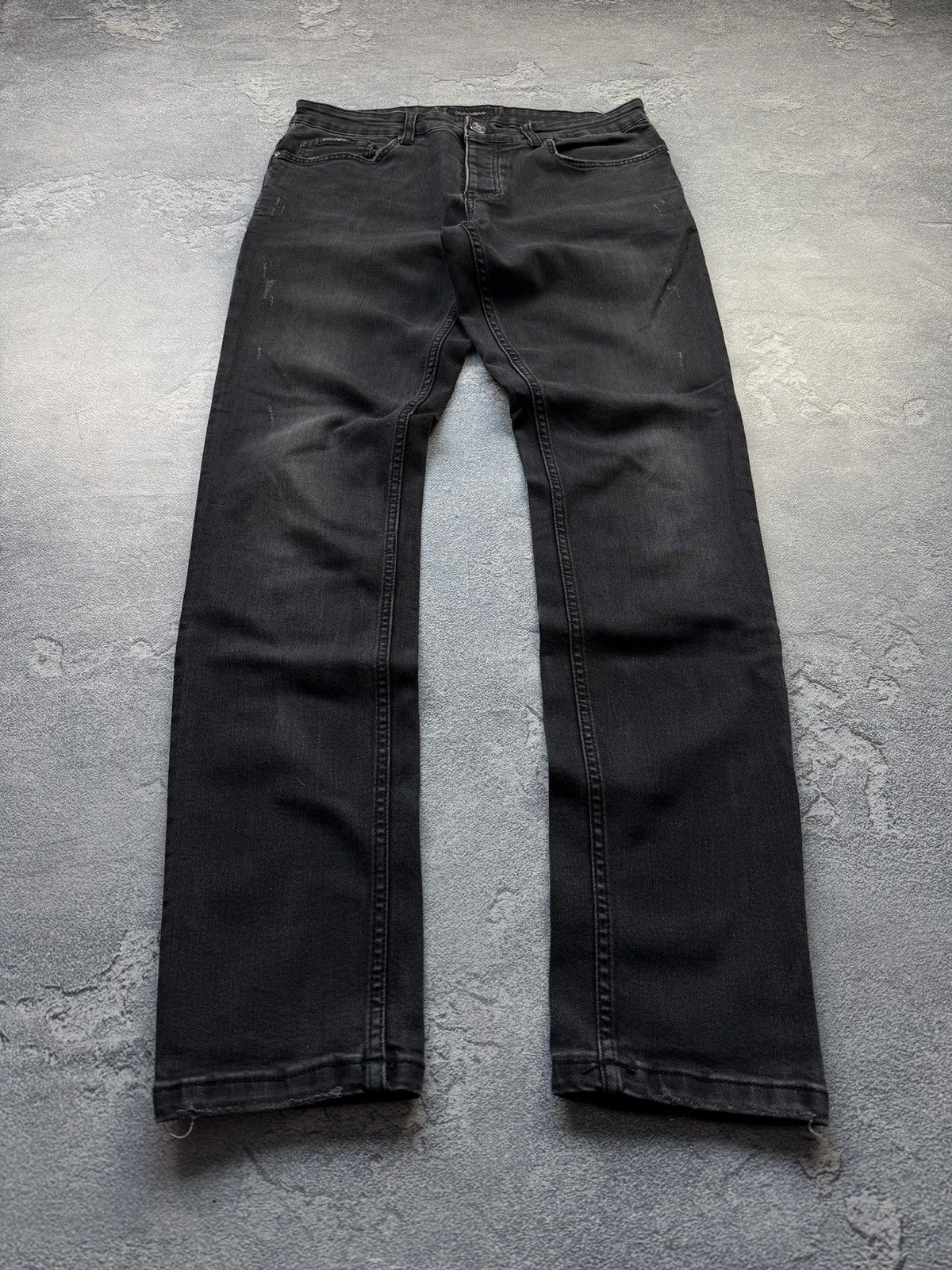 Dolce & Gabbana Dolce & Gabbana Metal Patch Logo Vintage Denim Pants Size US 34 / EU 50 - 2 Thumbnail