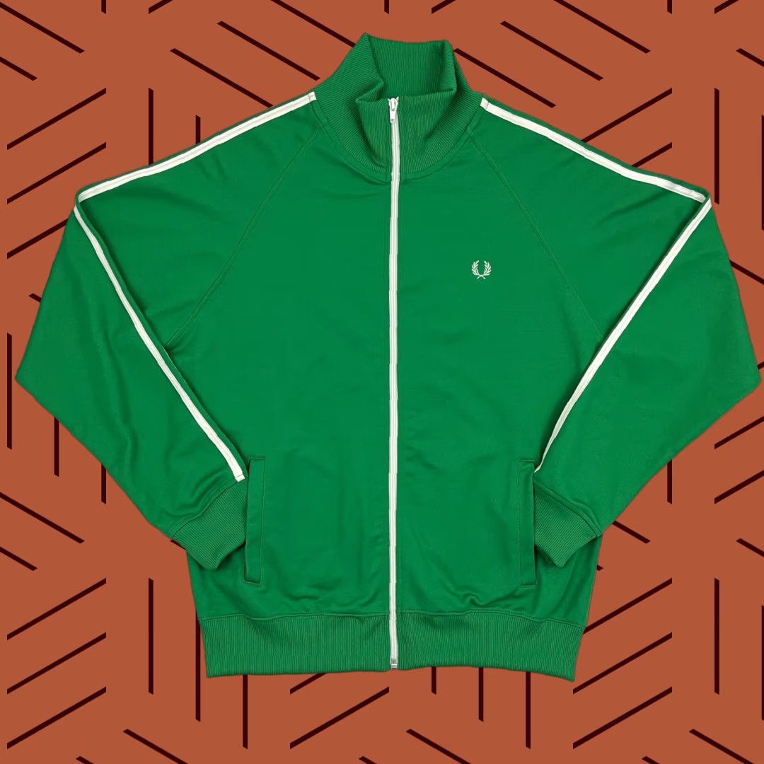 Fred Perry Fred Perry Sportswear Track Jacket Mens M Green Active Court Blokecore Portugal Size US M / EU 48-50 / 2 - 1 Thumbnail