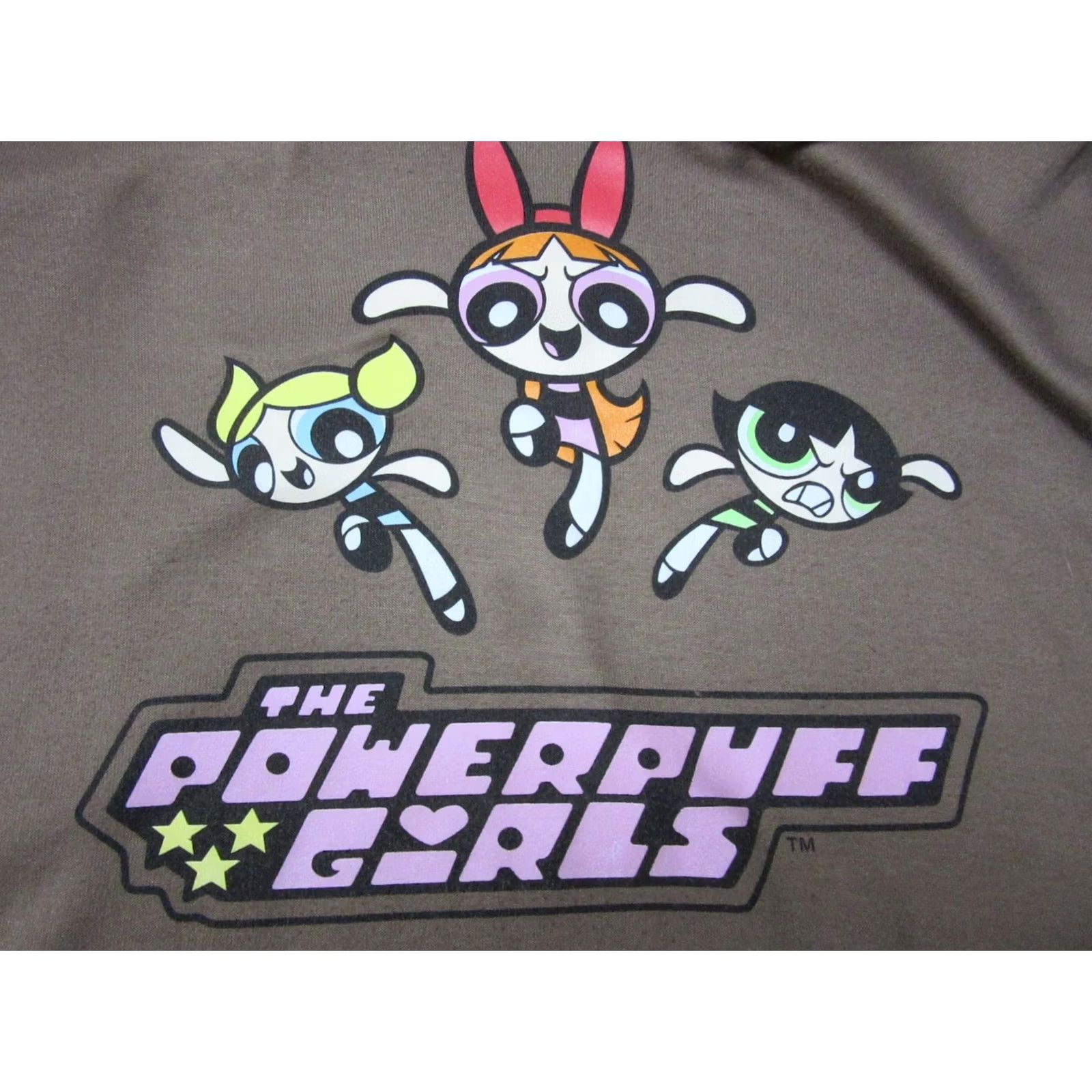 Vintage Powerpuff Girls Hoodie Womens XL Brown Graphic Sleeve - Cartoon Network Y2K Size XL / US 12-14 / IT 48-50 - 3 Thumbnail