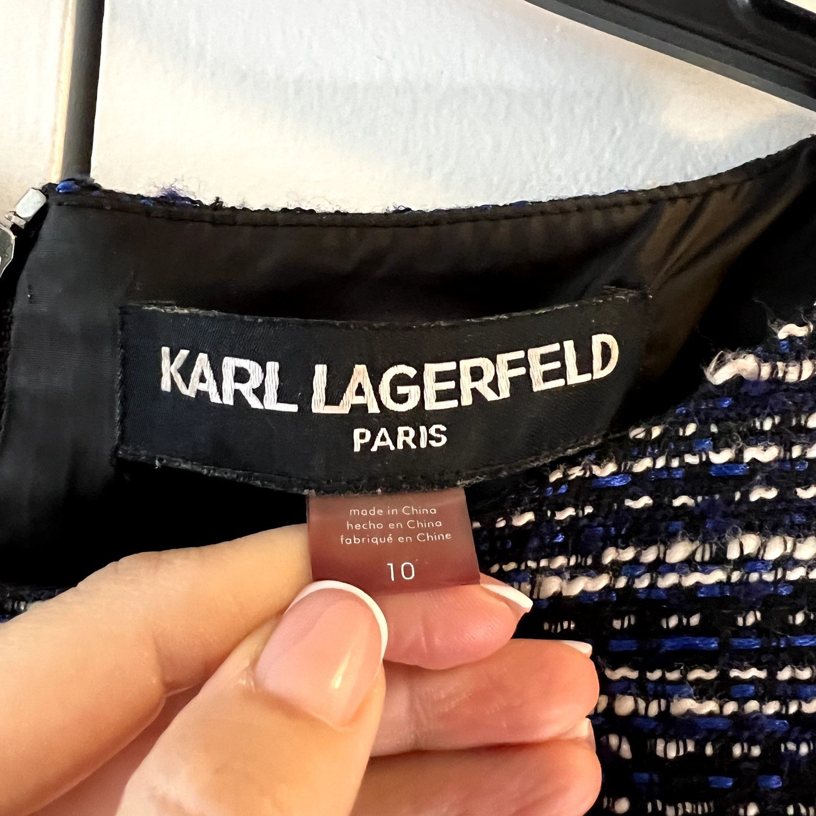 Karl Lagerfeld Karl Lagerfeld mini tweed sleeveless dress size 10 Size L / US 10 / IT 46 - 4 Thumbnail