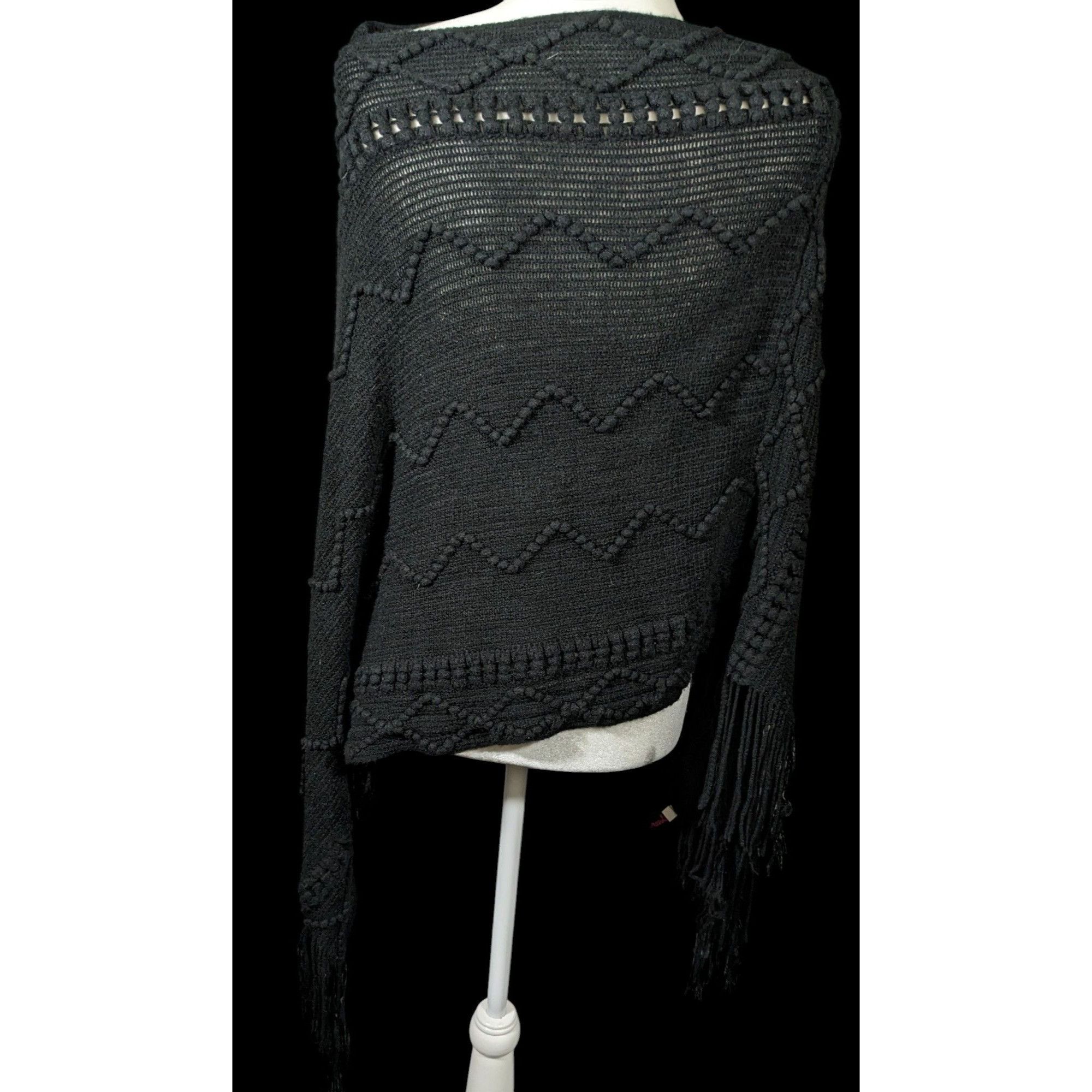 Other Shihreen Gothic Asymmetrical Fringe Poncho Size ONE SIZE - 6 Thumbnail