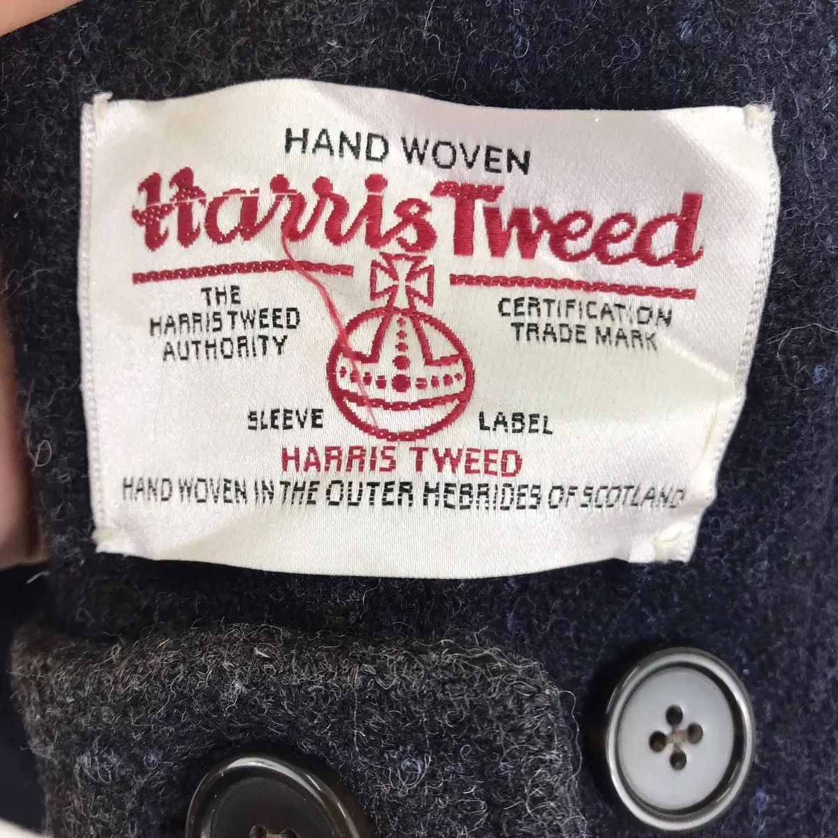 Harris Tweed HARRIS TWEED Hand Woven Hickory Stripes Wool Hooded Black Size US M / EU 48-50 / 2 - 3 Thumbnail