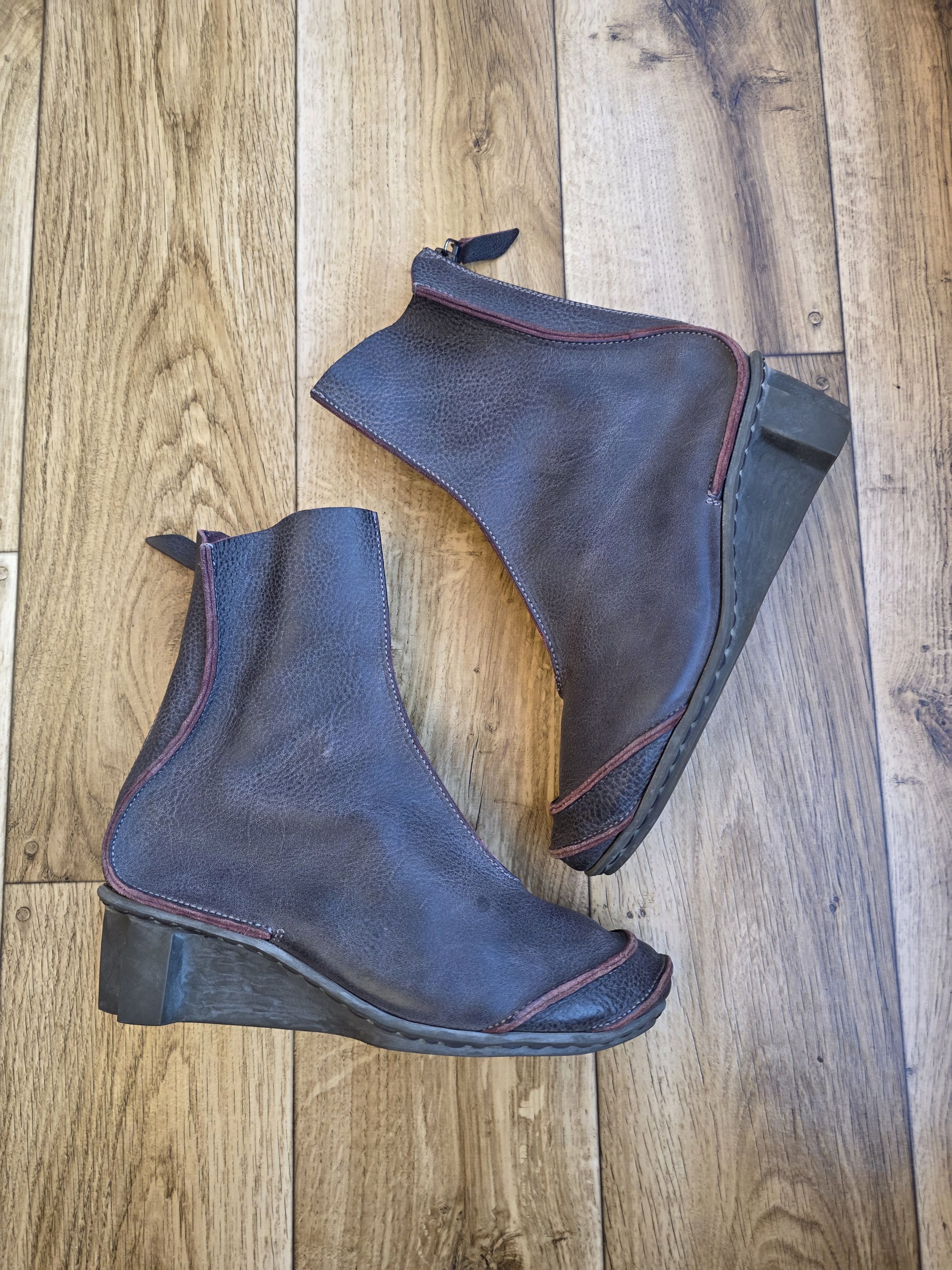 Trippen Trippen Women Leather Boots Size US 9 / IT 39 - 11 Thumbnail