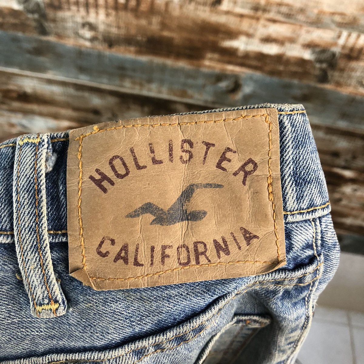 Japanese Brand Hollister Blue Distressed ripped Denim Pants #A1415 Size US 31 - 22 Thumbnail
