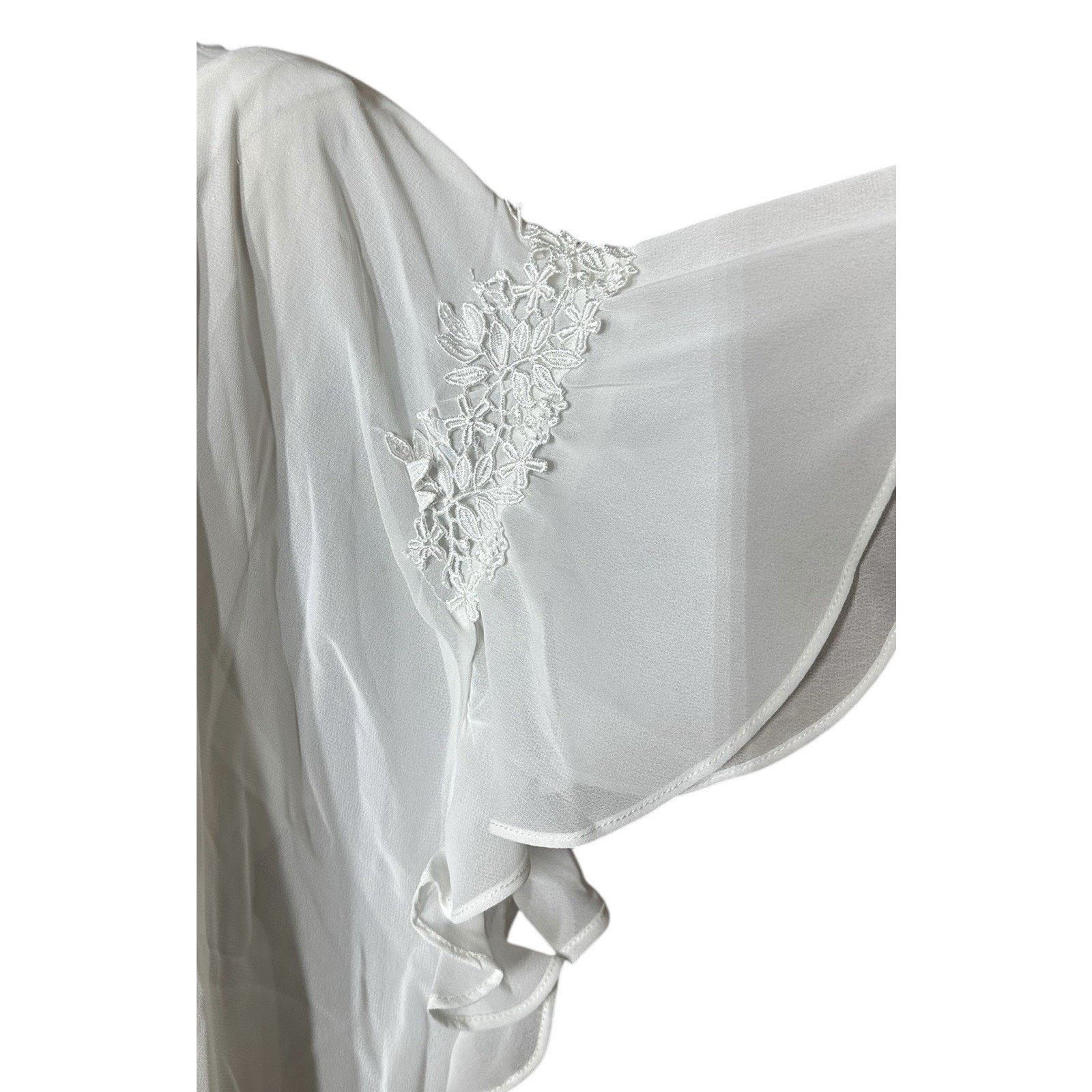 Other Flora Nikrooz Sheer Ivory Bridal Lingerie Robe Gown Set 1X Size ONE SIZE - 11 Thumbnail