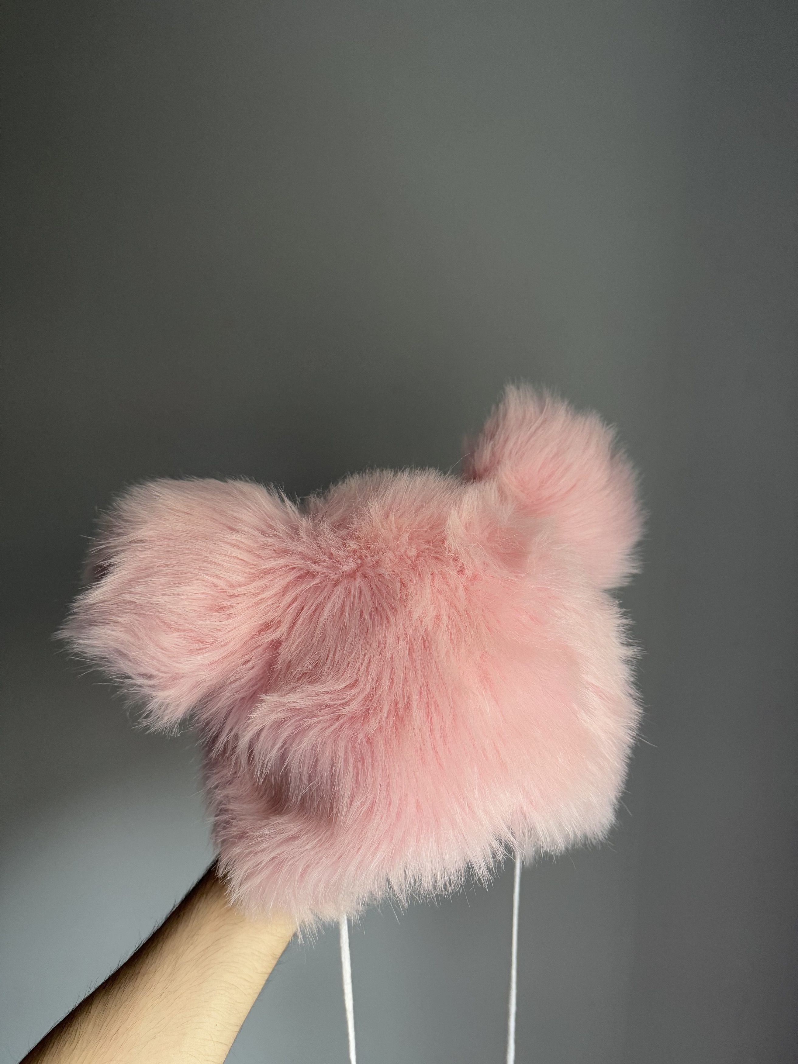 Anime Y2K Ushanka Cute Fuzzy Alt Trapper Hat Pink with ears Size ONE SIZE - 4 Thumbnail