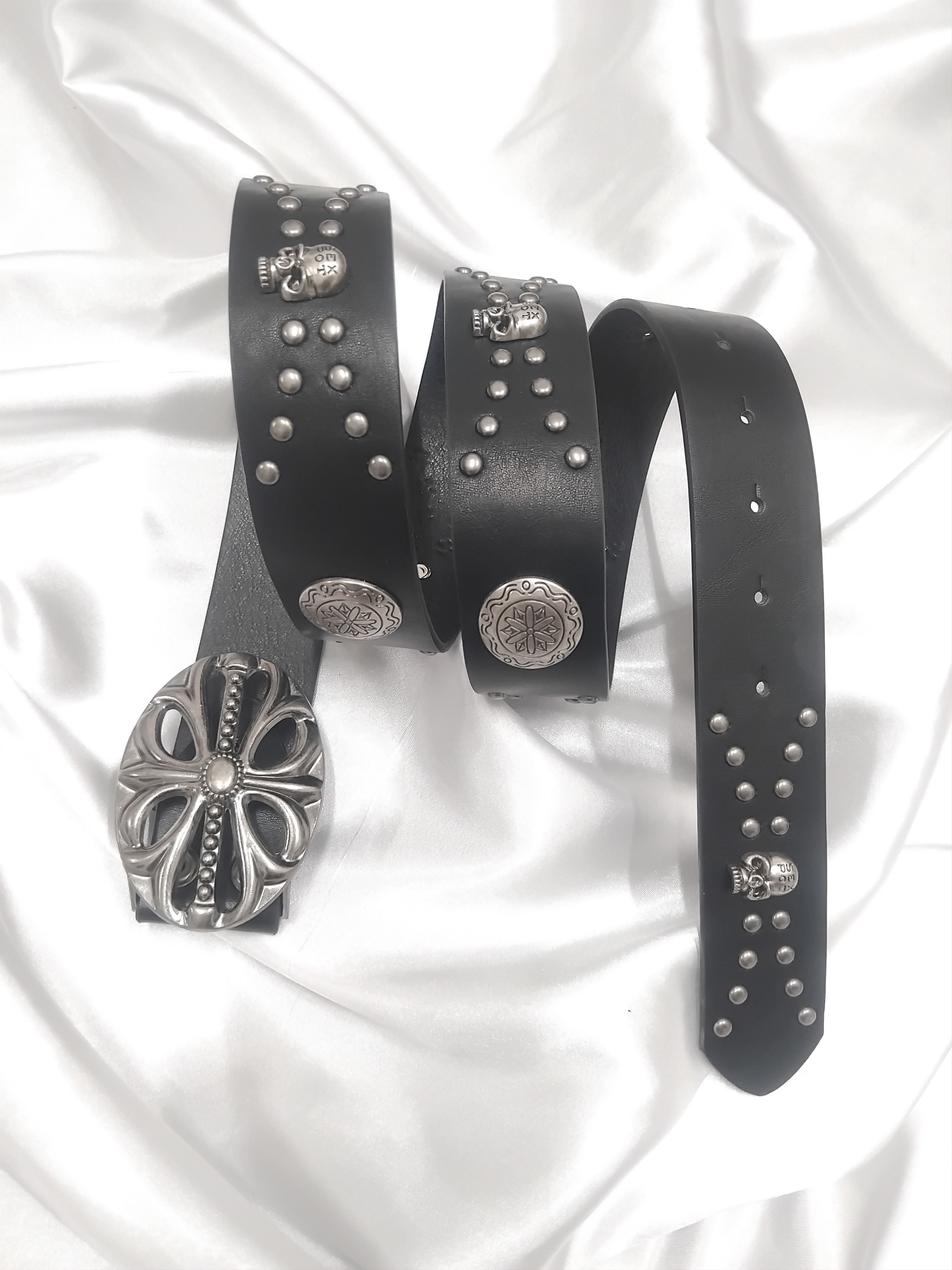 Japanese Brand Skull punk rock streetwear black colour belt Size ONE SIZE - 3 Thumbnail