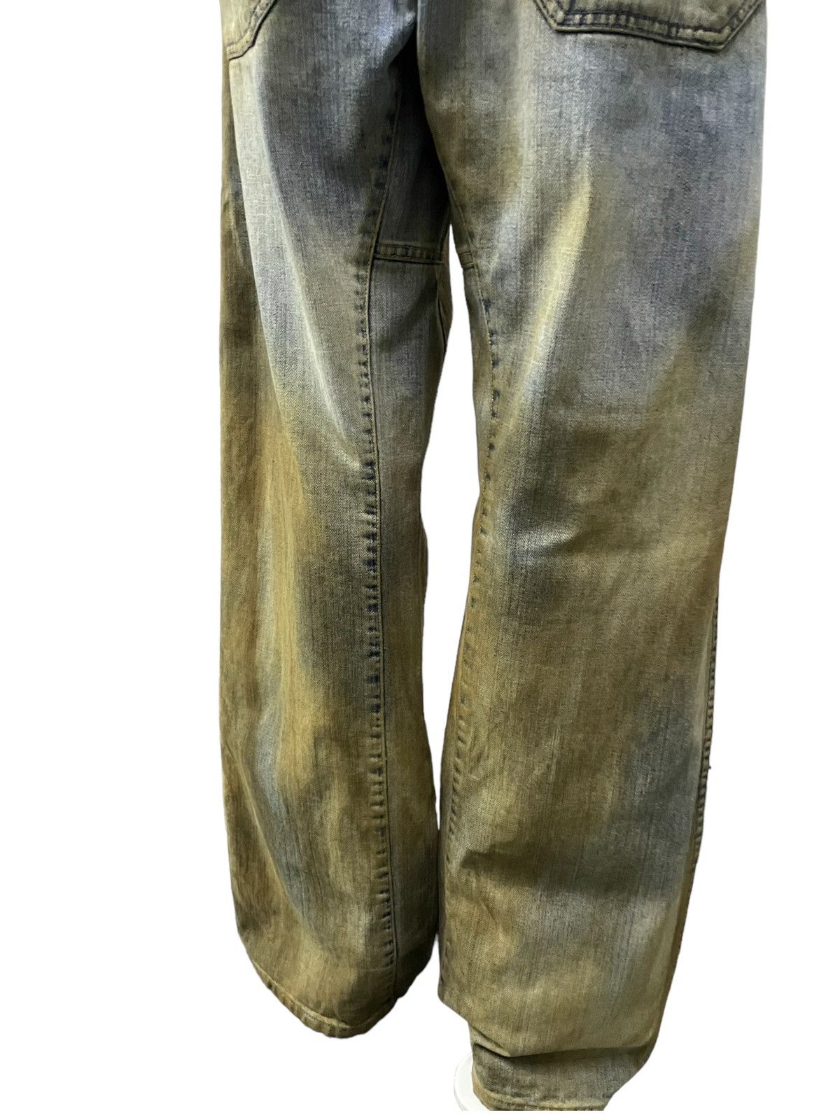 Diesel × Hysteric Glamour Vintage Diesel TrompeL’oeil Loose Baggy Mud Wash Jeans Size US 33 - 8 Thumbnail