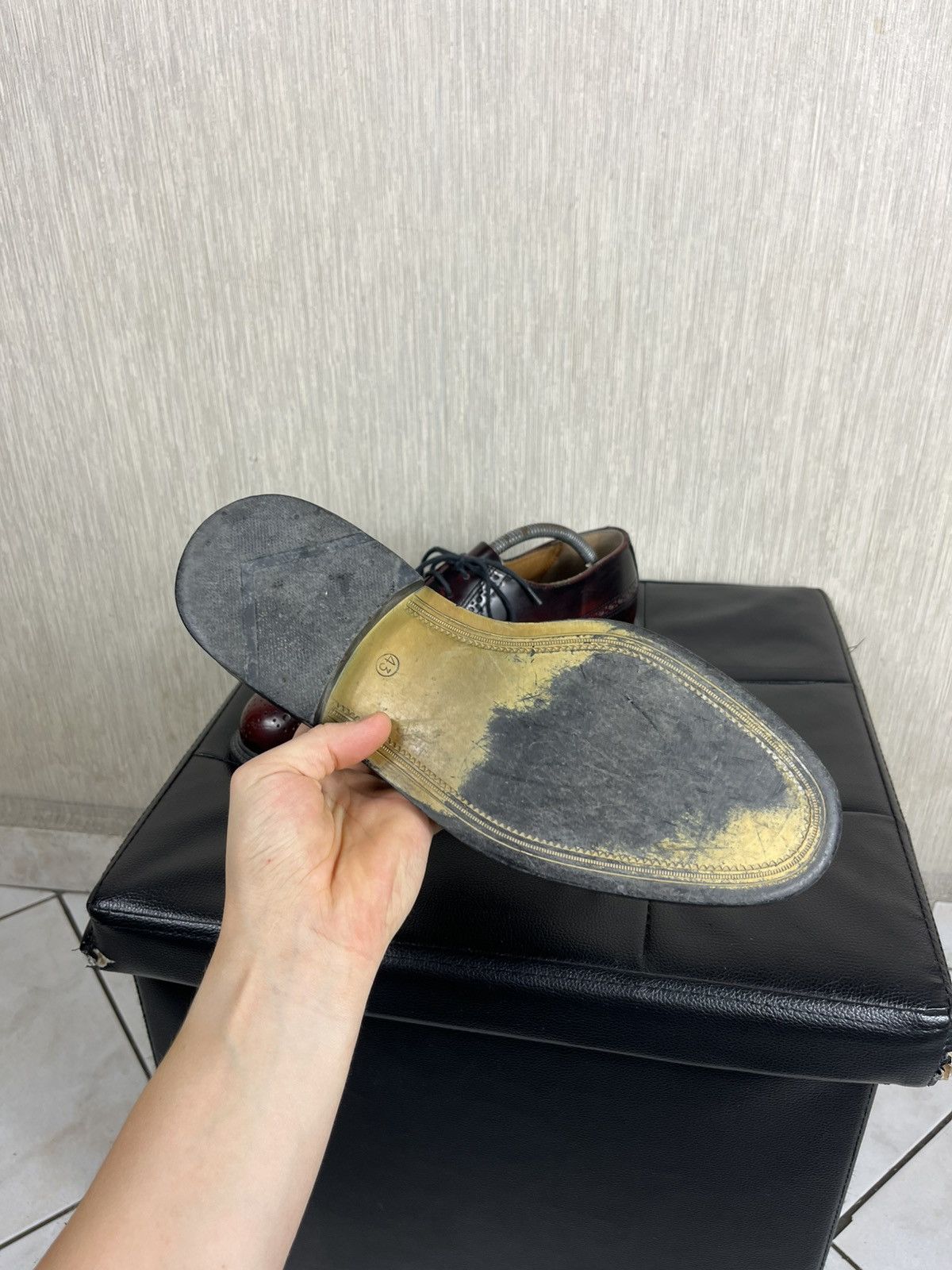 Leather × Vintage Vintage Thomas Stanford leather wine classic loafers shoes Size US 10 / EU 43 - 17 Thumbnail