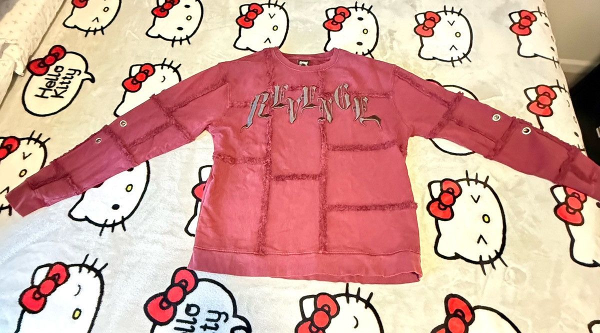 Revenge Revenge Patchwork Crewneck Red Size Large Size US L / EU 52-54 / 3 - 1 Thumbnail
