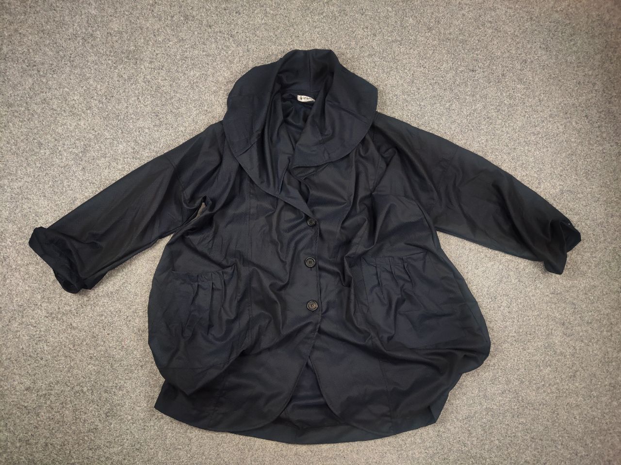 Vintage La Bass Germany Design Wool Blend Navy Oversized ligh Jacket Size XL / US 12-14 / IT 48-50 - 8 Thumbnail