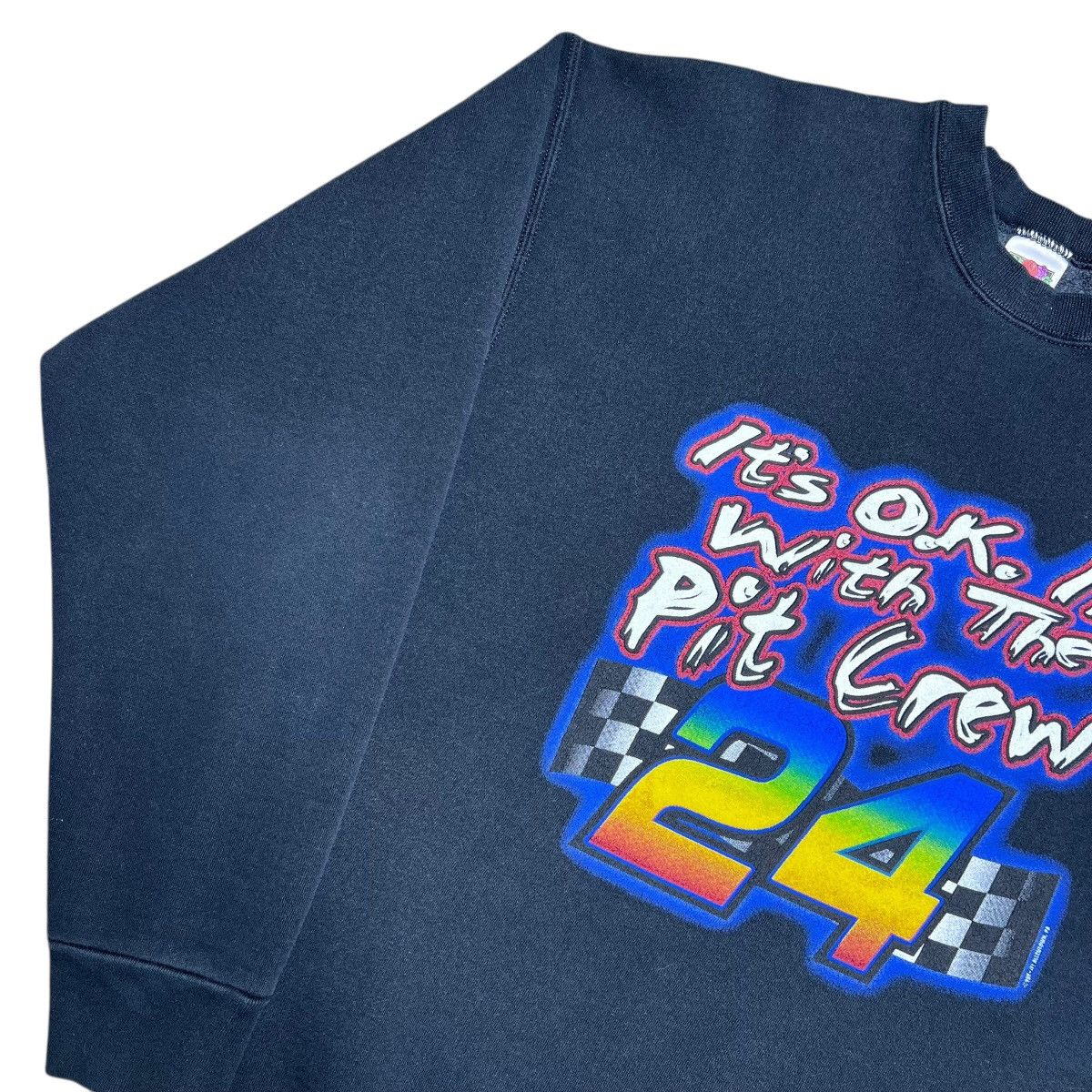 NASCAR 90s NASCAR Jeff Gordon I’m With The Pit Crew Sweatshirt Size US XL / EU 56 / 4 - 16 Thumbnail