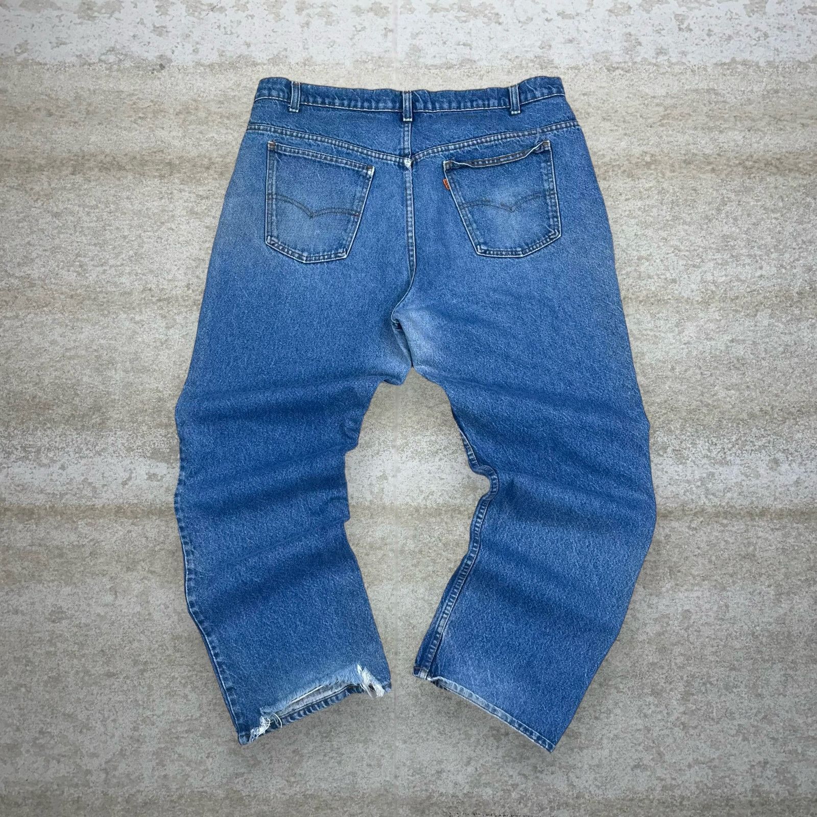 image of Crazy Vintage 80's Levis Jeans Orange Tab Straight Fit in Blue, Men's (Size 40)