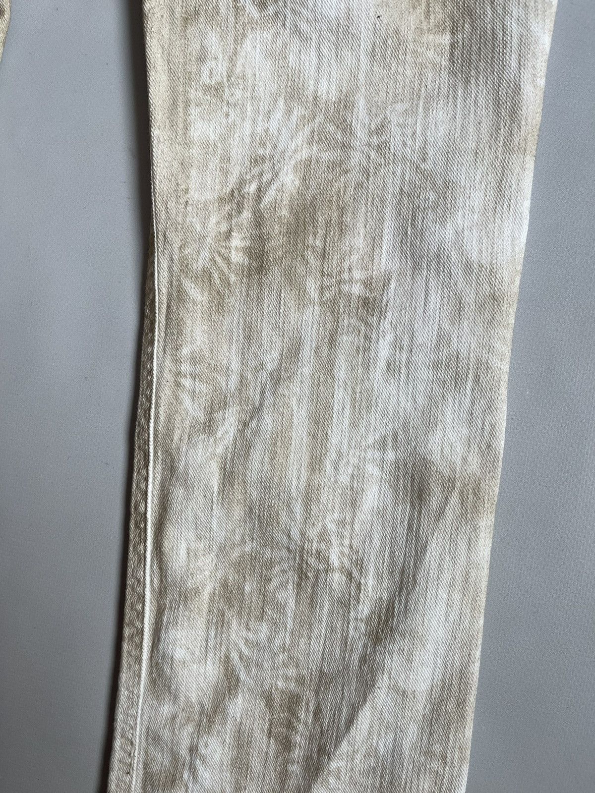 Chanel CHANEL Women Beige Botanical Floral Stripe Denim Pants Size 26" / US 2 / IT 38 - 13 Thumbnail
