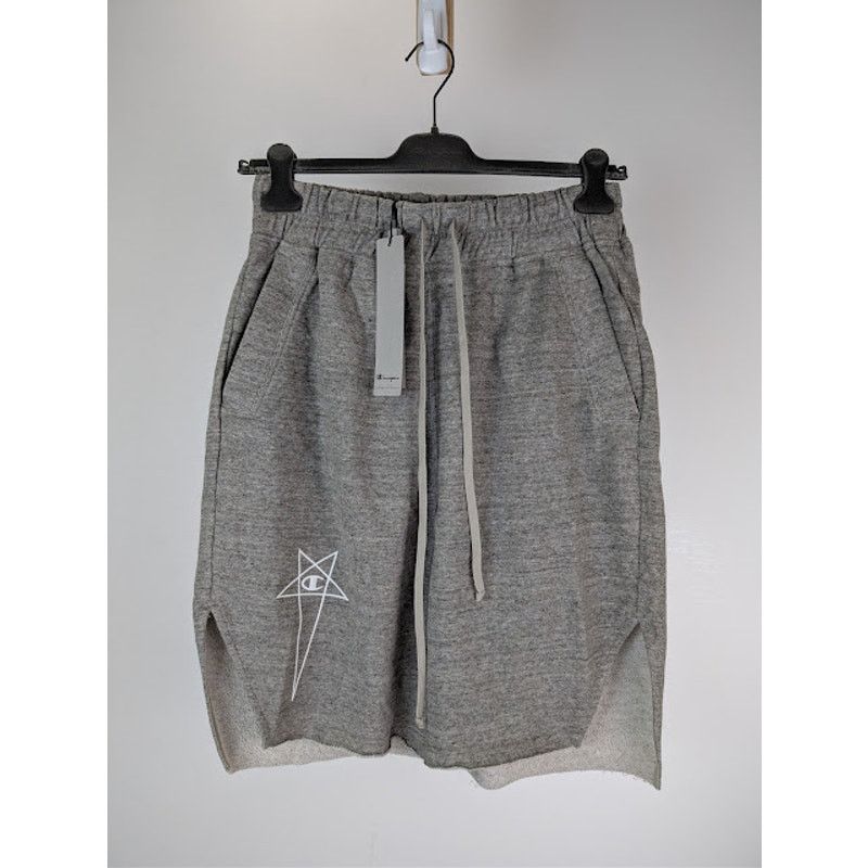 Champion × Rick Owens o1rshd1 Knitted Beveled Pods Shorts in Grey Melange L Size US 34 / EU 50 - 9 Thumbnail