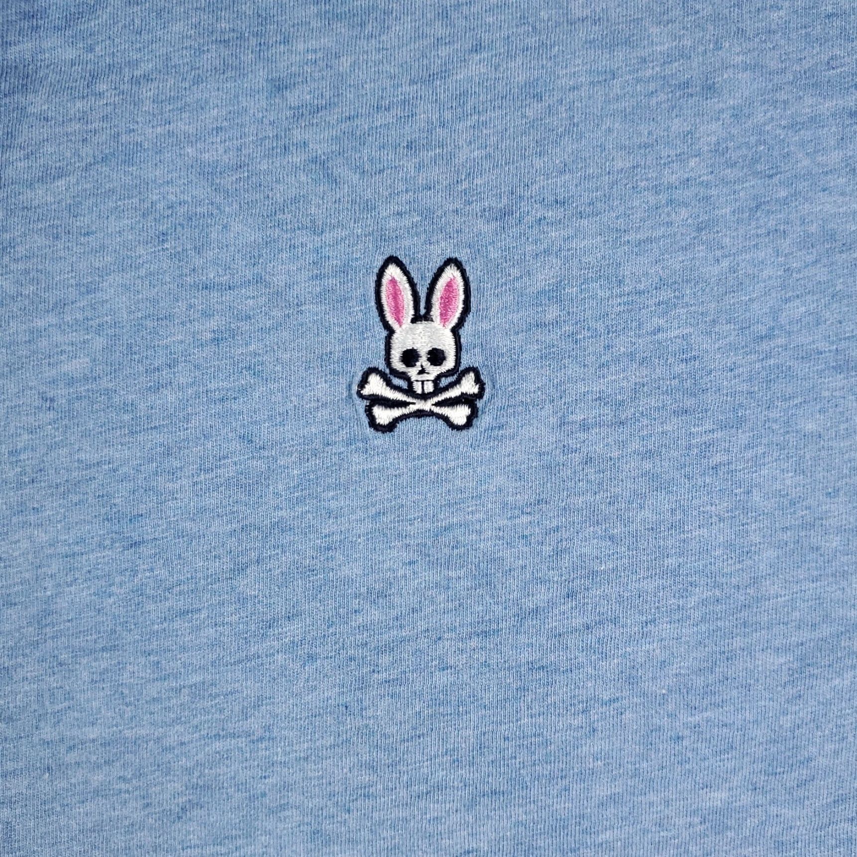 Psycho Bunny VINTAGE Psycho Bunny Mens T-Shirt Size 8 Short Sleeve Blue Skull Crossbones Casual Cotton Mens Size US M / EU 48-50 / 2 - 3 Thumbnail
