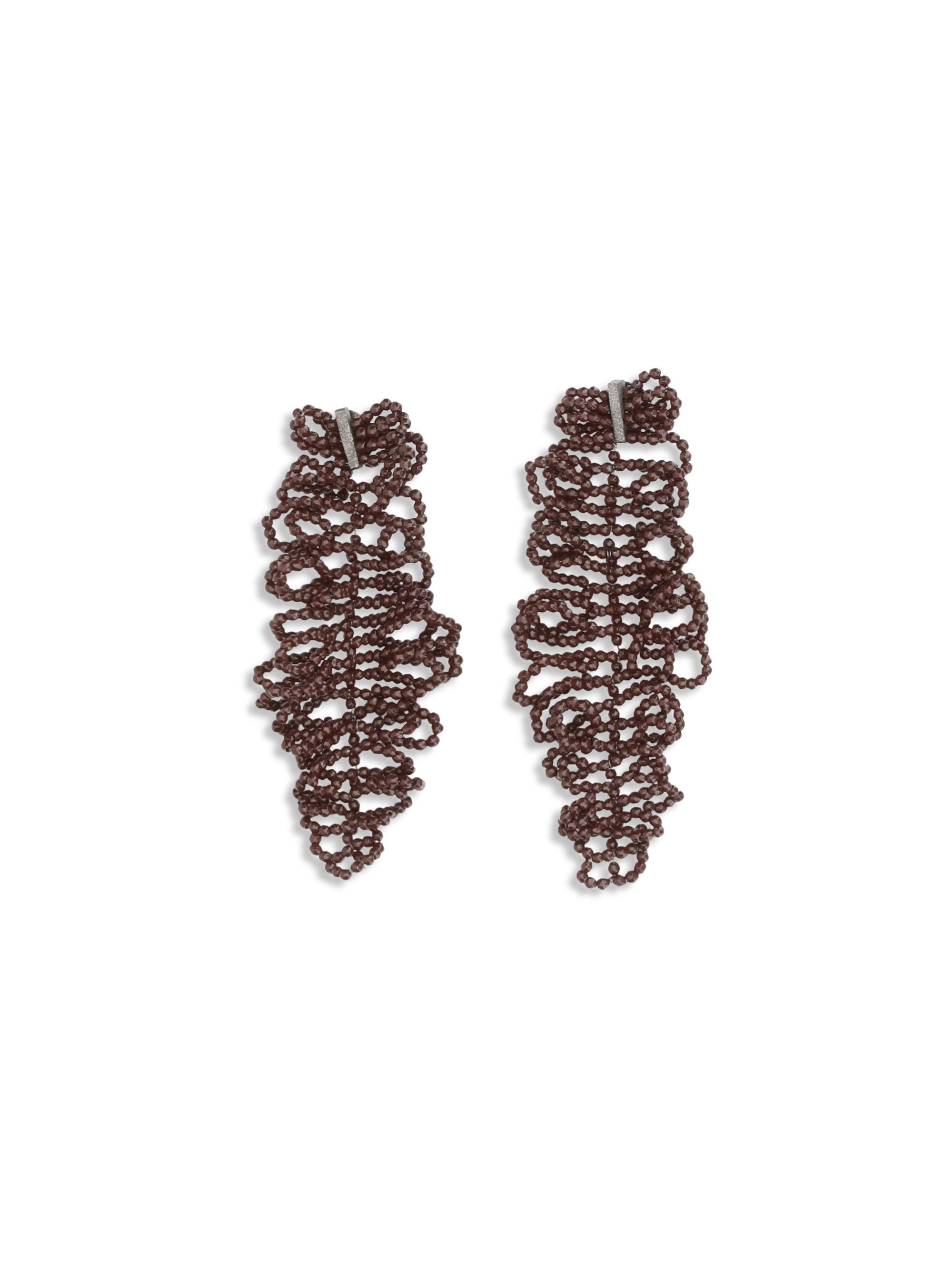 Brunello Cucinelli Sculptured Leaf Earrings in 925 sterling silver Size ONE SIZE - 1 Thumbnail