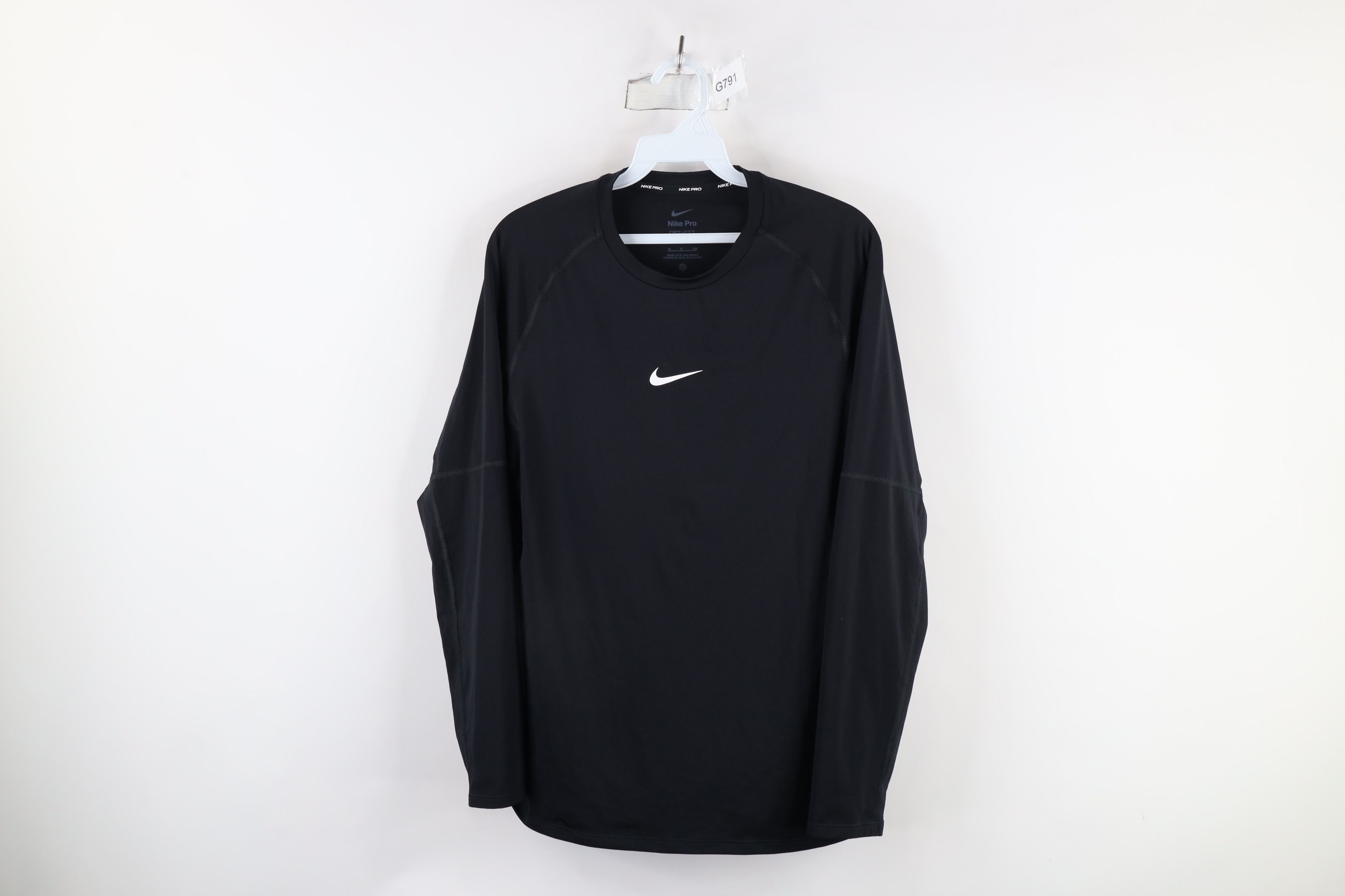 Nike × Vintage Nike Pro Scott Center Swoosh Training Long Sleeve T-Shirt Size US S / EU 44-46 / 1 - 1 Thumbnail