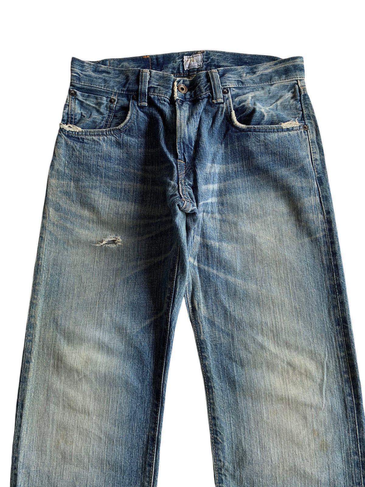 Edwin 505ZX Redline Selvedge distressed denim