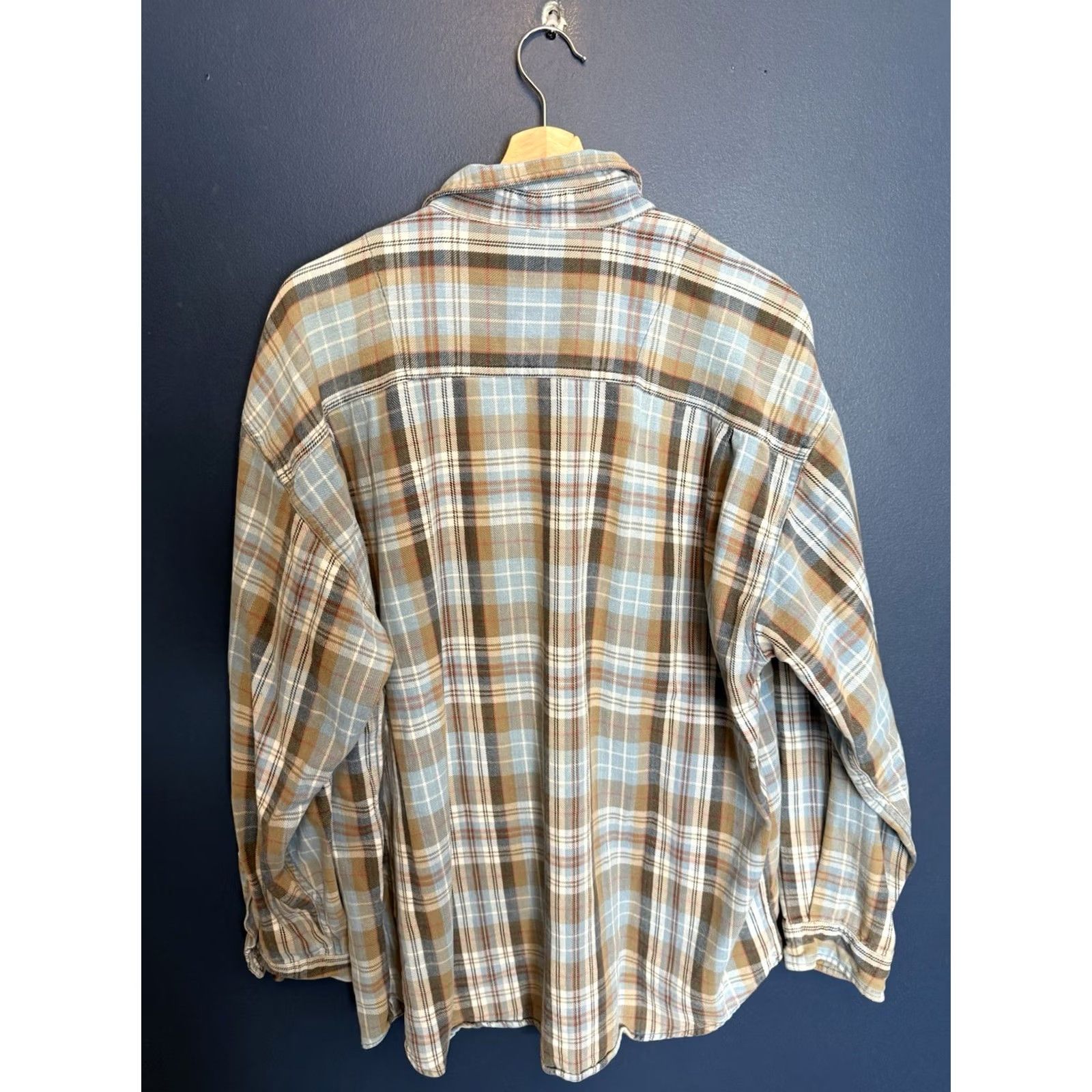 Vintage VINTAGE 90s Choice Blue Jeans Plaid Cotton Men’s XL Cowboy Button-Up Flannel Zip Shirt Size US XL / EU 56 / 4 - 5 Thumbnail