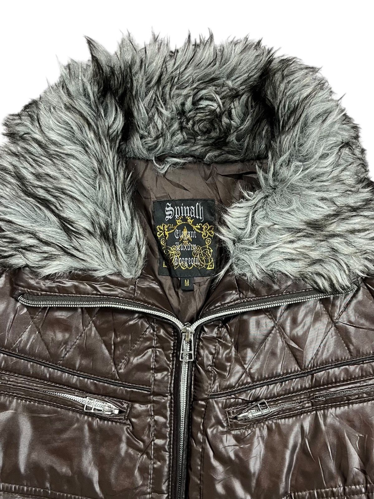 2000s Spinach - Trim Fur Vkei Style Jacket